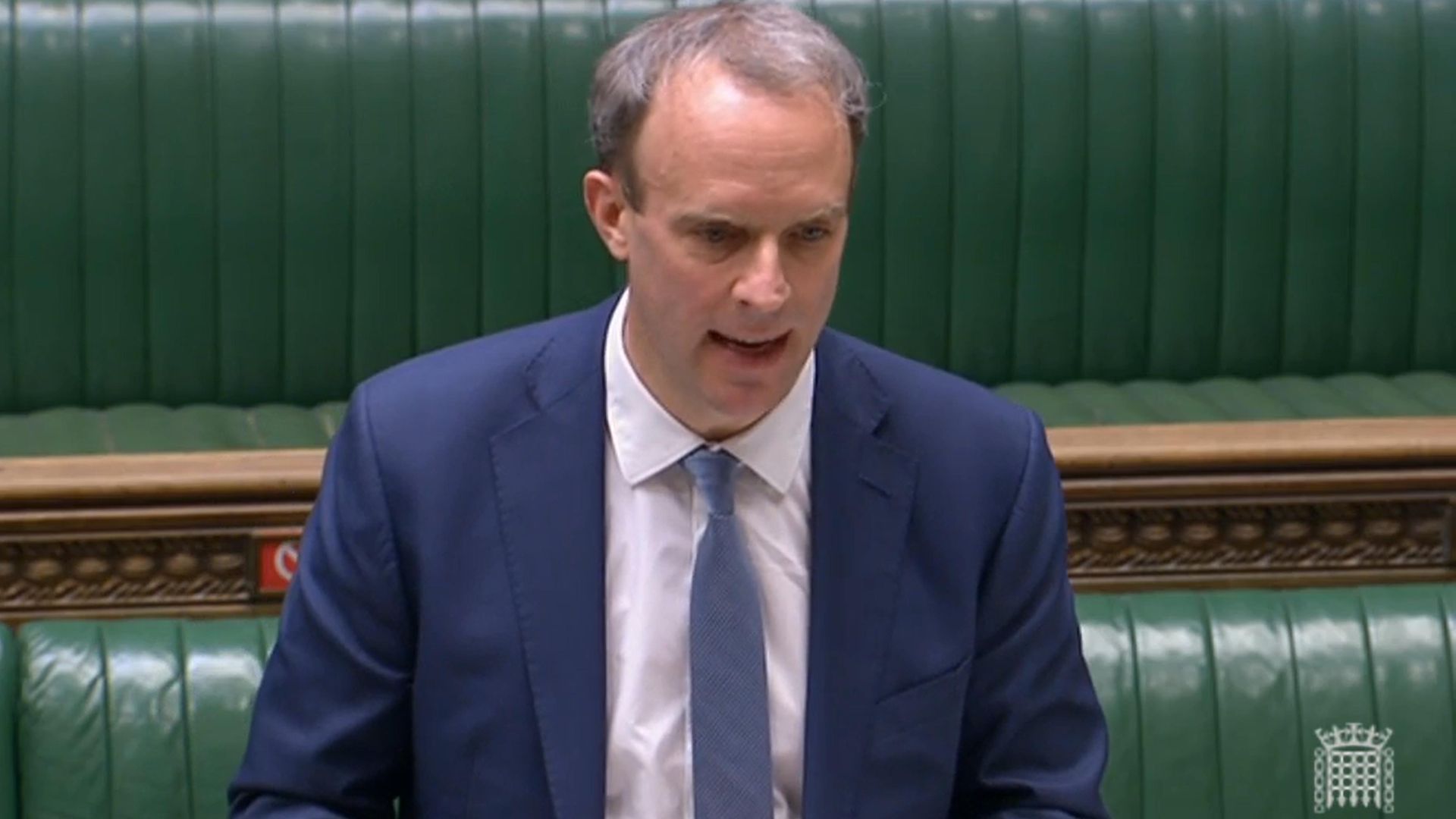 Foreign secretary Dominic Raab (pictured above) clashed with MPs on the International Development Committee on Thursday - Credit: PA