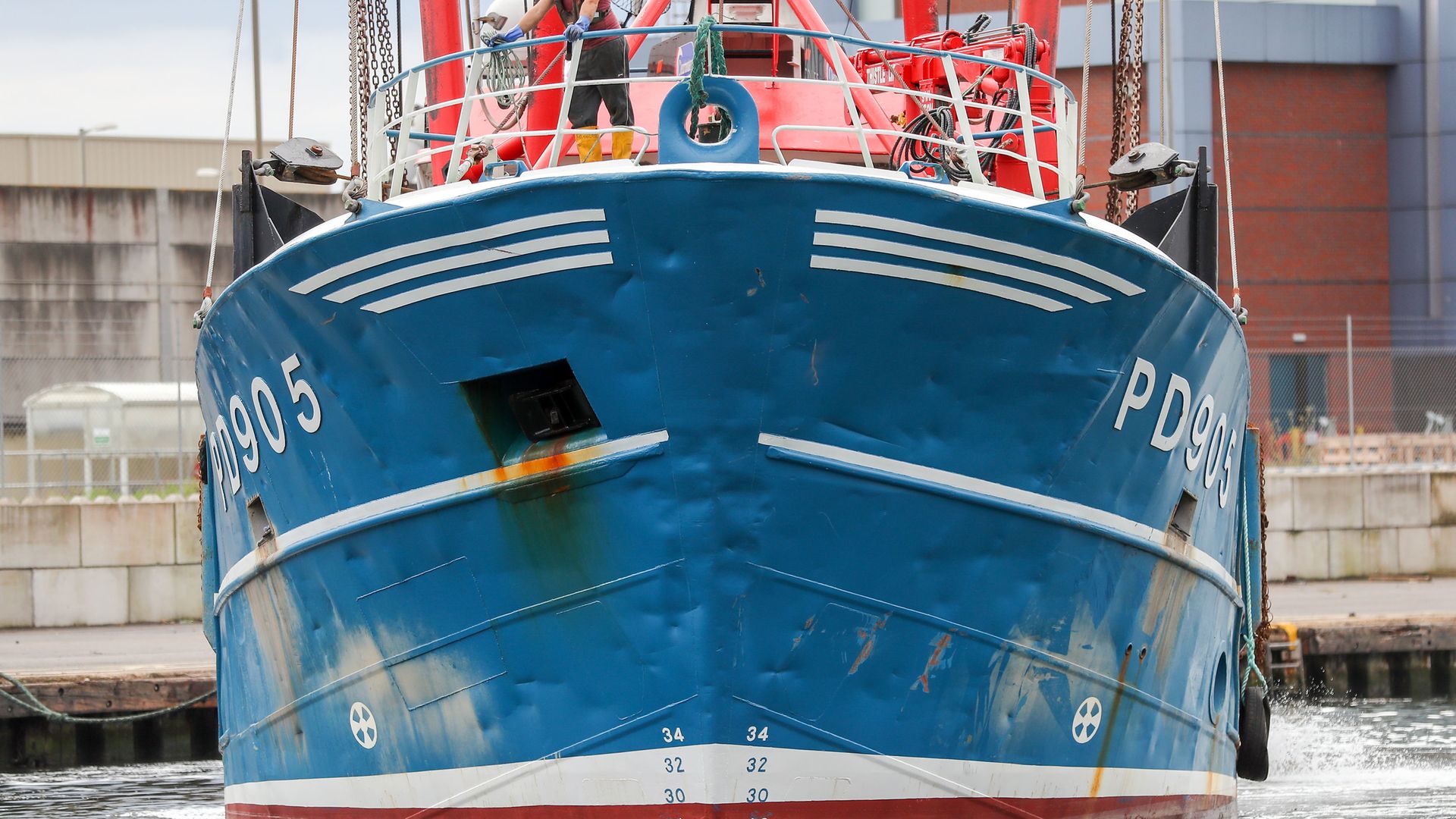 A view of the bow of Honeybourne III, a Scottish scallop dredger - Credit: PA