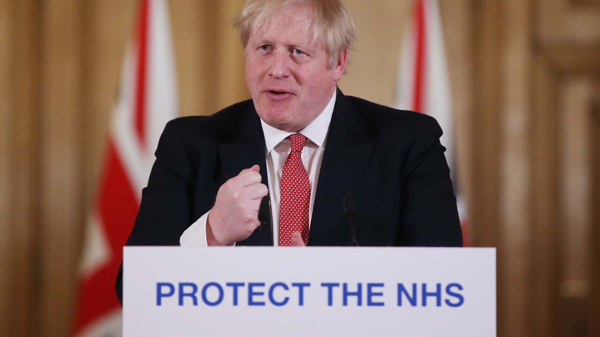 British Prime Minister Boris Johnson gives his daily COVID 19 press briefing at Downing Street. (Photo by Ian Vogler-WPA Pool/Getty Images) - Credit: Getty Images