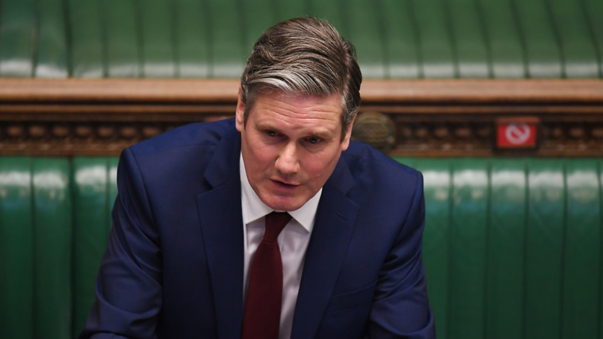Keir Starmer in the House of Commons. Photograph: Jessica Taylor/Parliament TV. - Credit: Archant
