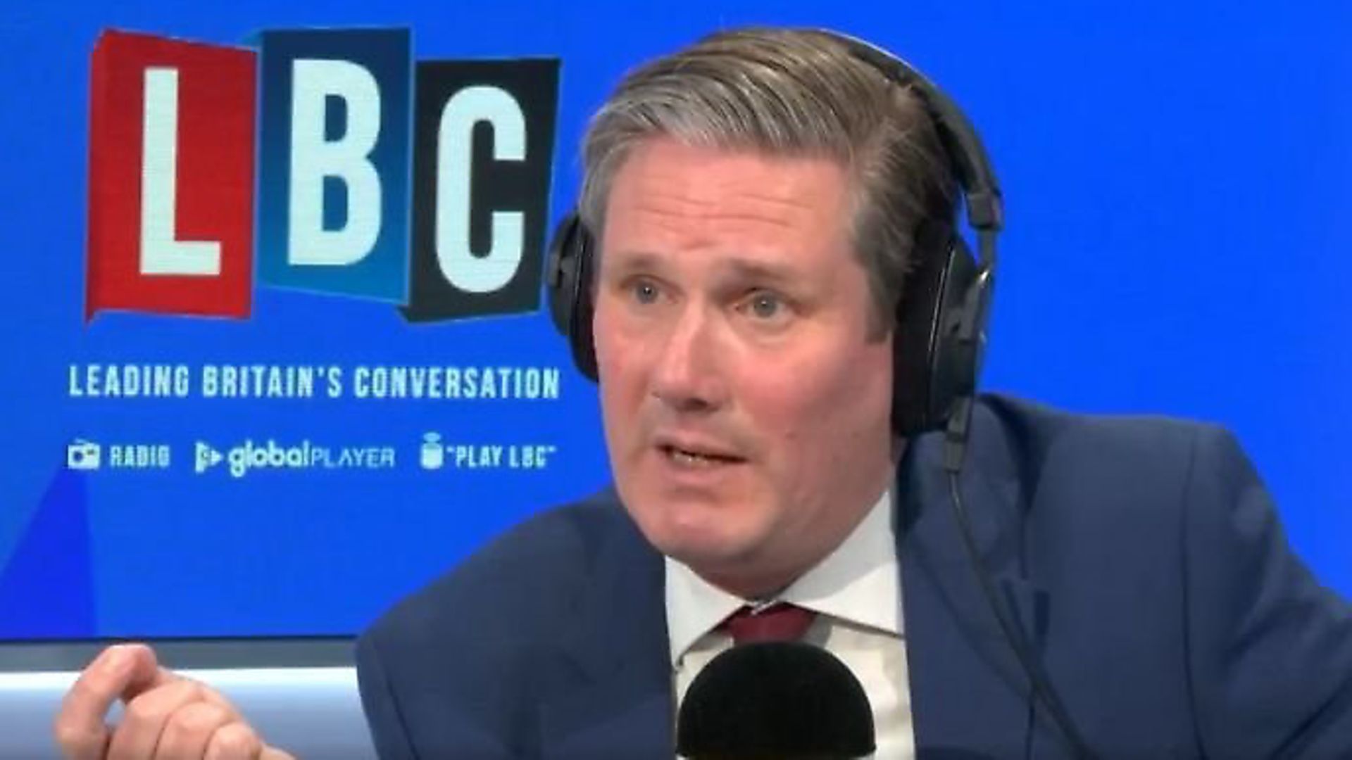 Keir Starmer appears on LBC Radio. Photograph: LBC/Global. - Credit: Archant