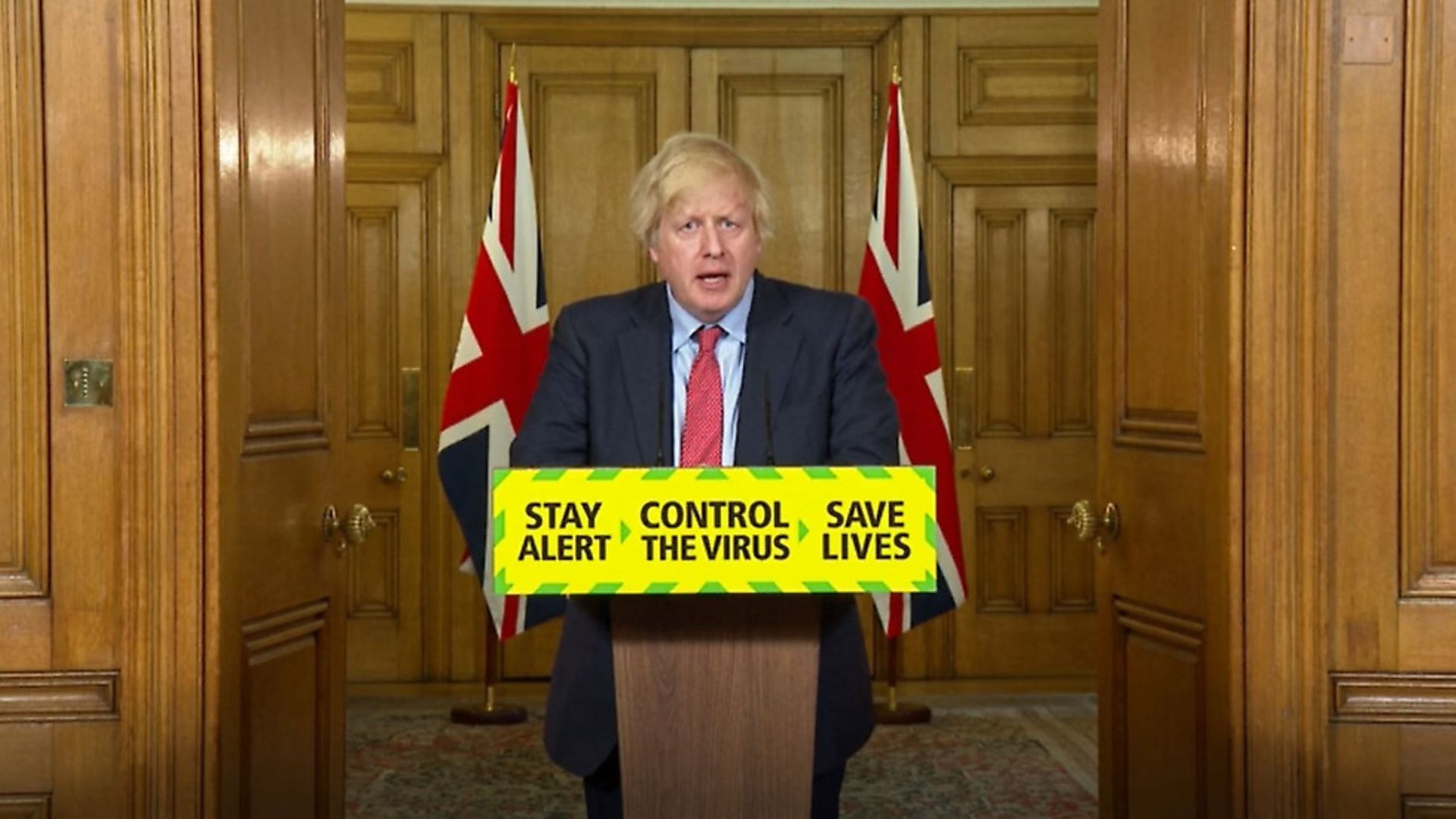 Screen grab of Prime Minister Boris Johnson during a media briefing in Downing Street. Photograph: PA Video/PA Wire. - Credit: PA