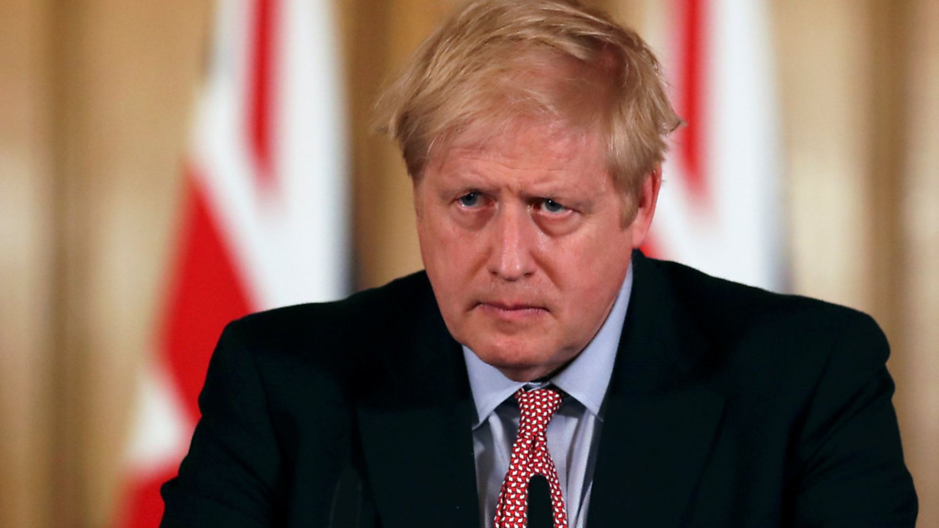 Boris Johnson at a news conference inside 10 Downing Street. Photograph: Simon Dawson/PA. - Credit: PA