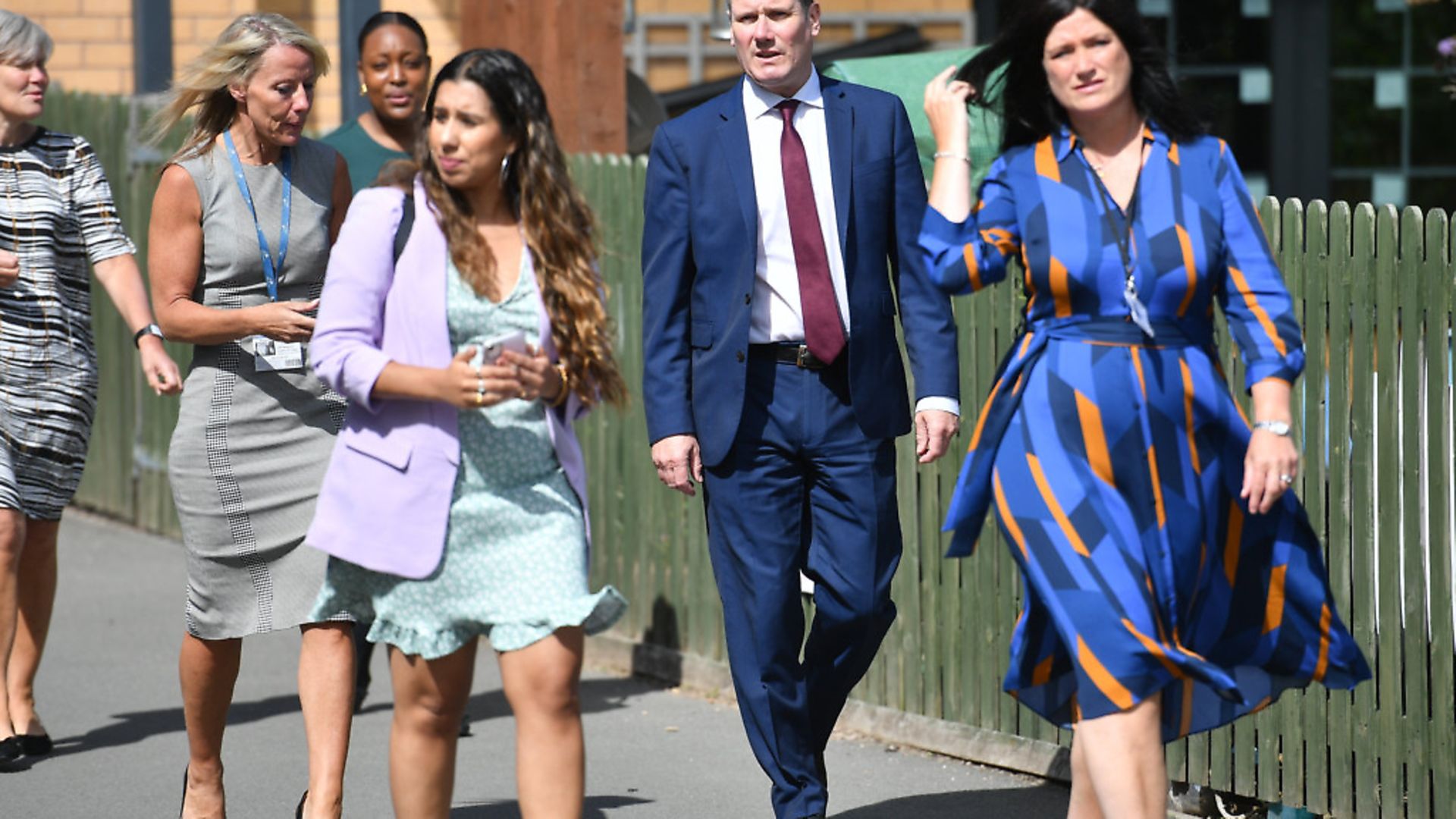 Labour Party leader Keir Starmer during a visit to Whitmore Park Primary School in Coventry. Photograph: Jacob King/PA. - Credit: PA