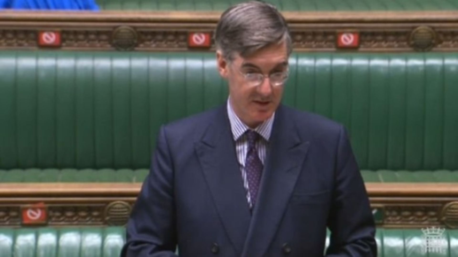 Jacob Rees-Mogg in the House of Commons. Photograph: Parliament TV.