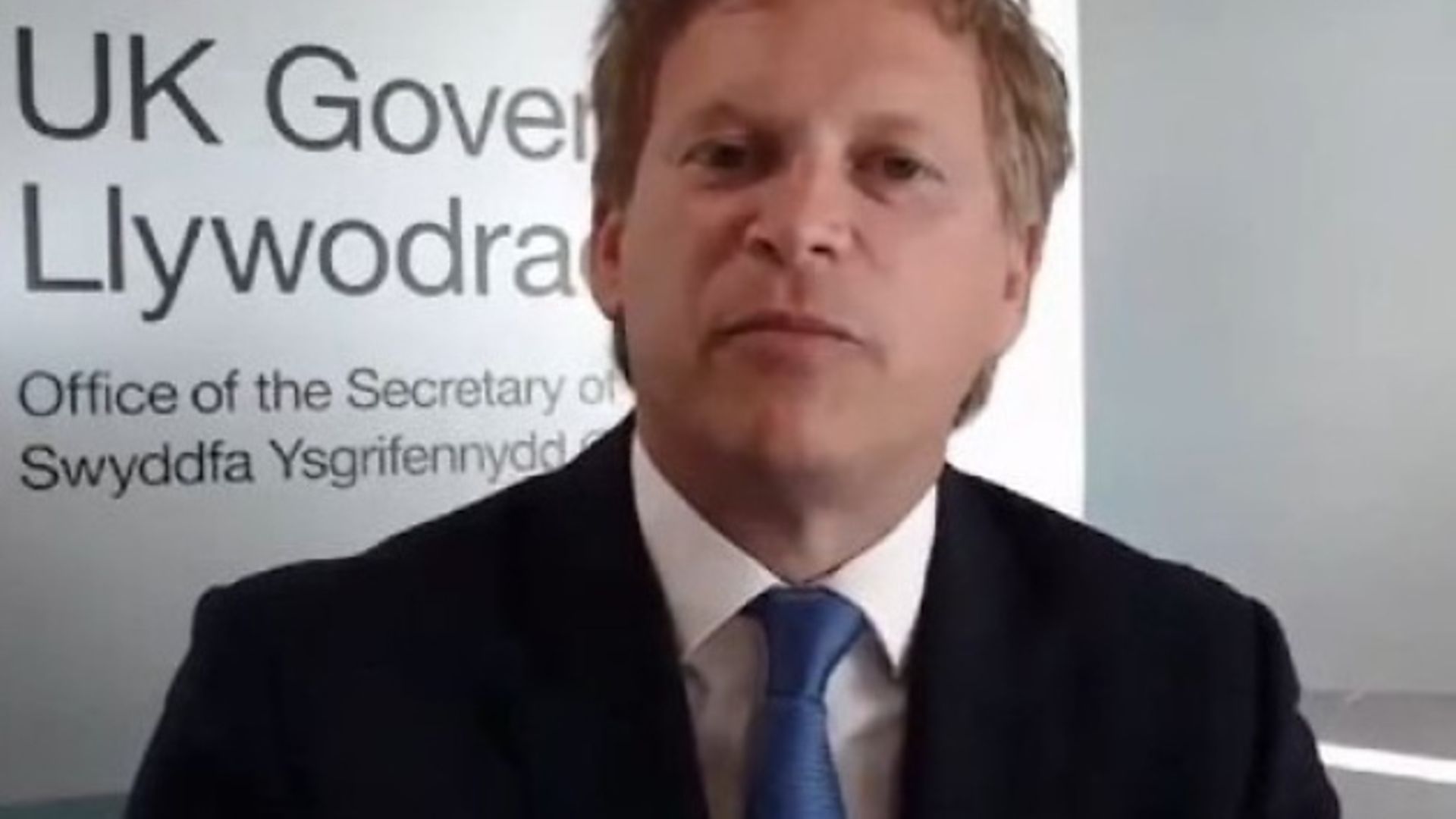 Transport minister Grant Shapps. Photograph: BBC/Twitter