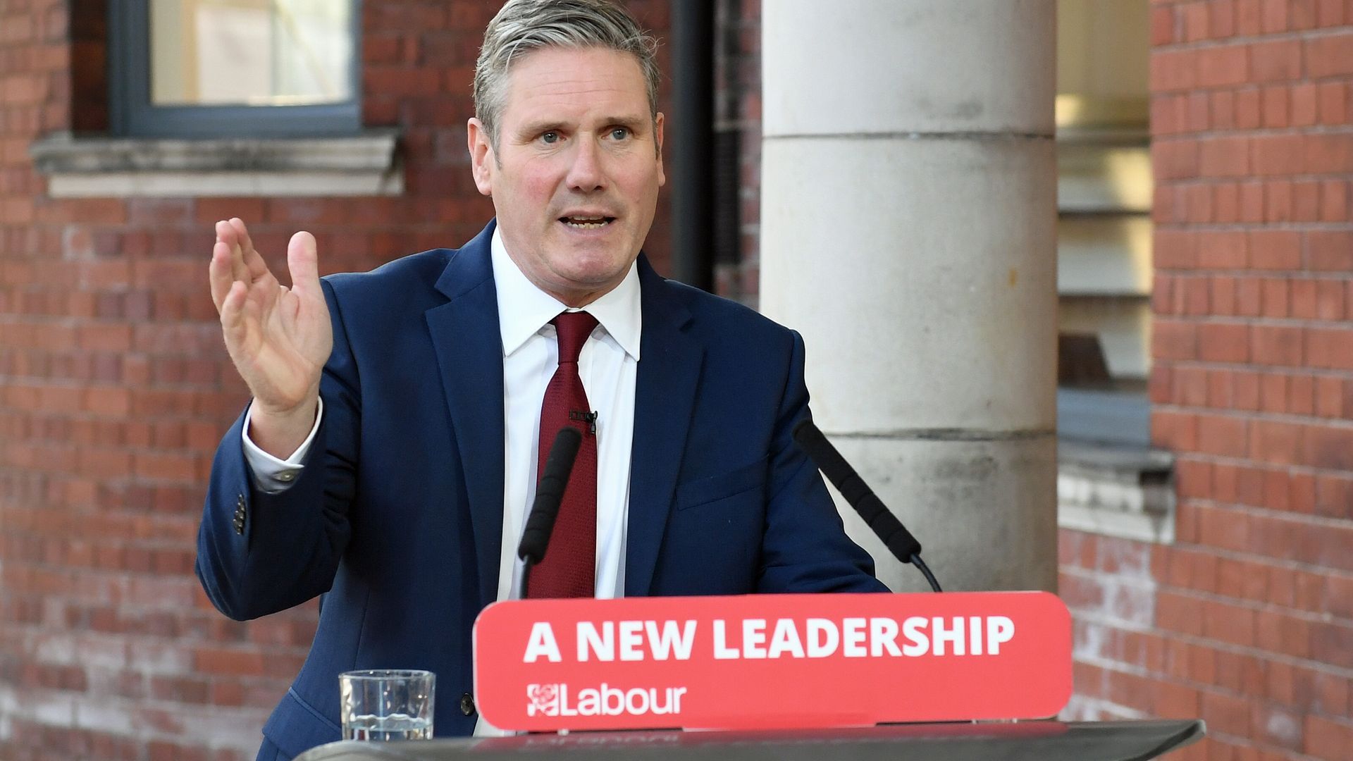 Labour leader Sir Keir Starmer delivers his keynote speech during the party's online conference from the Danum Gallery, Library and Museum in Doncaster. - Credit: PA