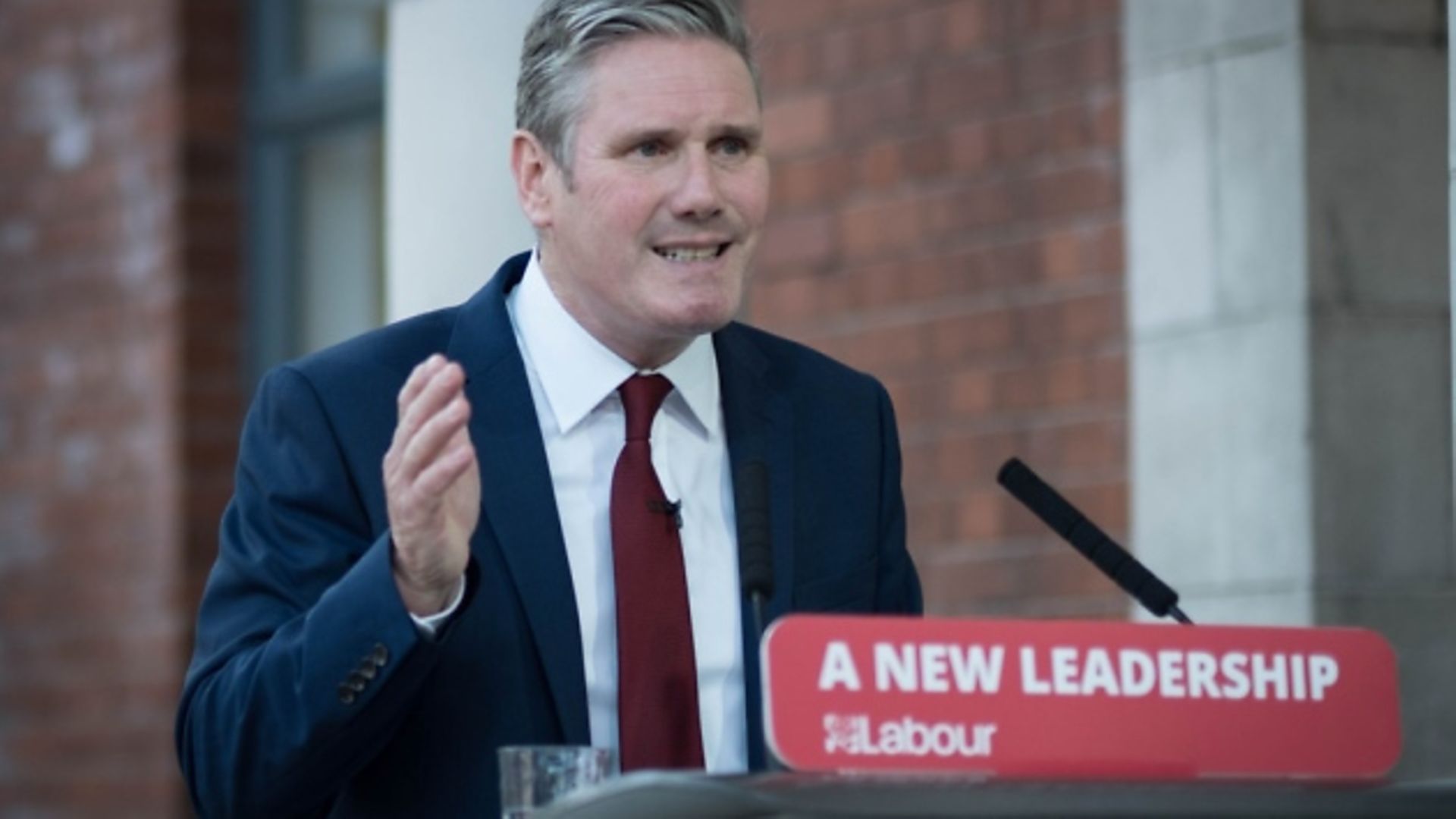 Labour leader Sir Keir Starmer delivers his keynote speech during the party's online conference from the Danum Gallery, Library and Museum in Doncaster. - Credit: Stefan Rousseau/PA Wire.