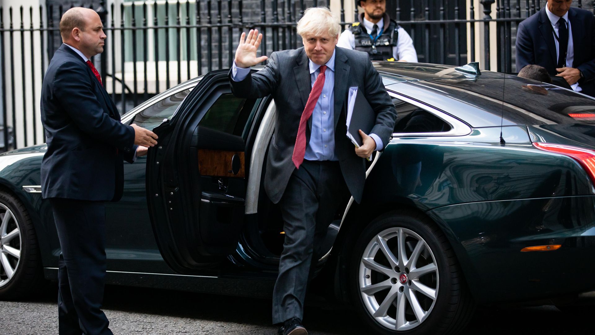 Prime Minister Boris Johnson arrives back at 10 Downing Street, Westminster, London - Credit: PA