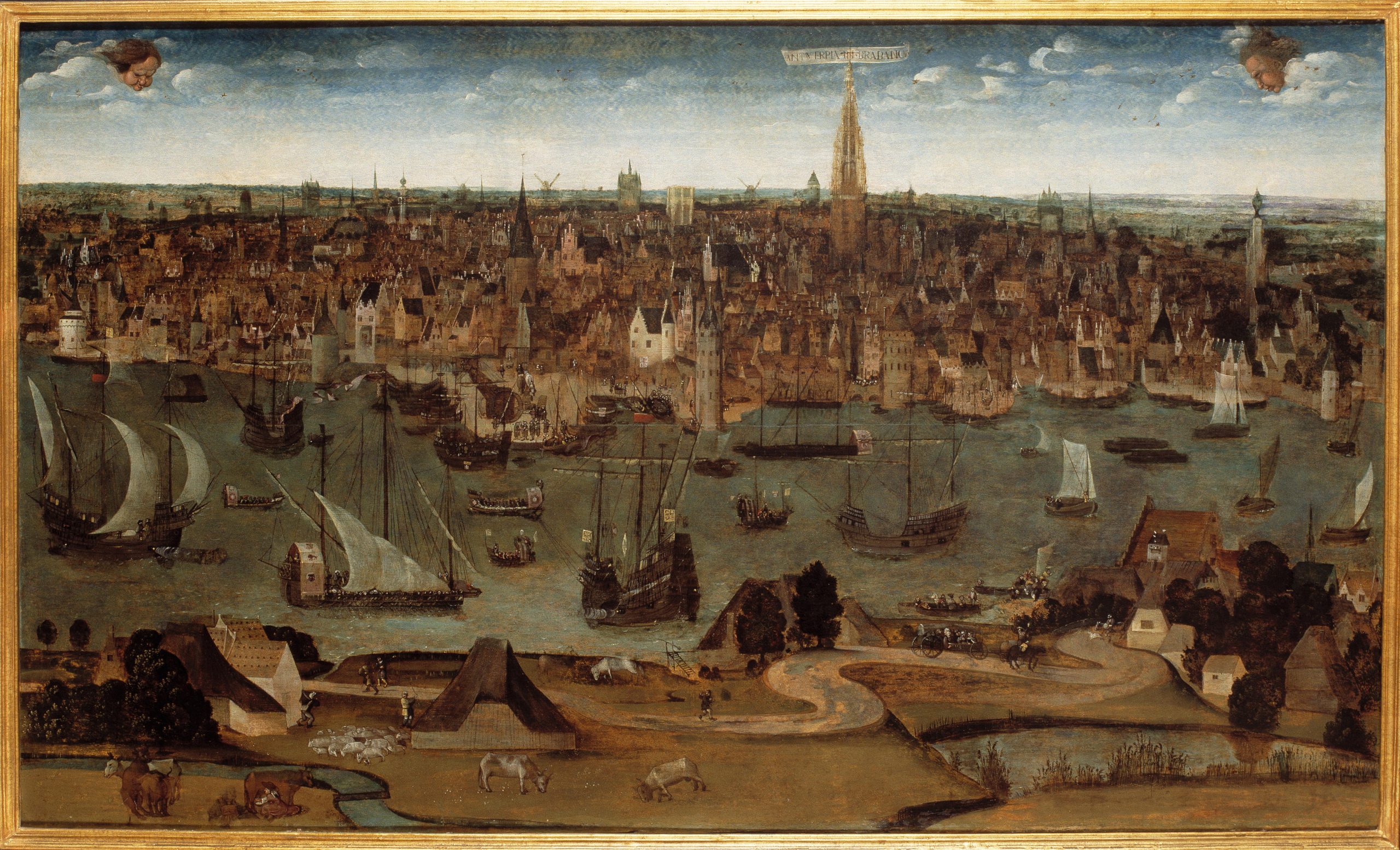 Antwerpia in Brabancia, a view of the city in 1530, from the collection of MAS. Artist anonymous. Photo: Fine Art Images/Heritage Images via Getty Images