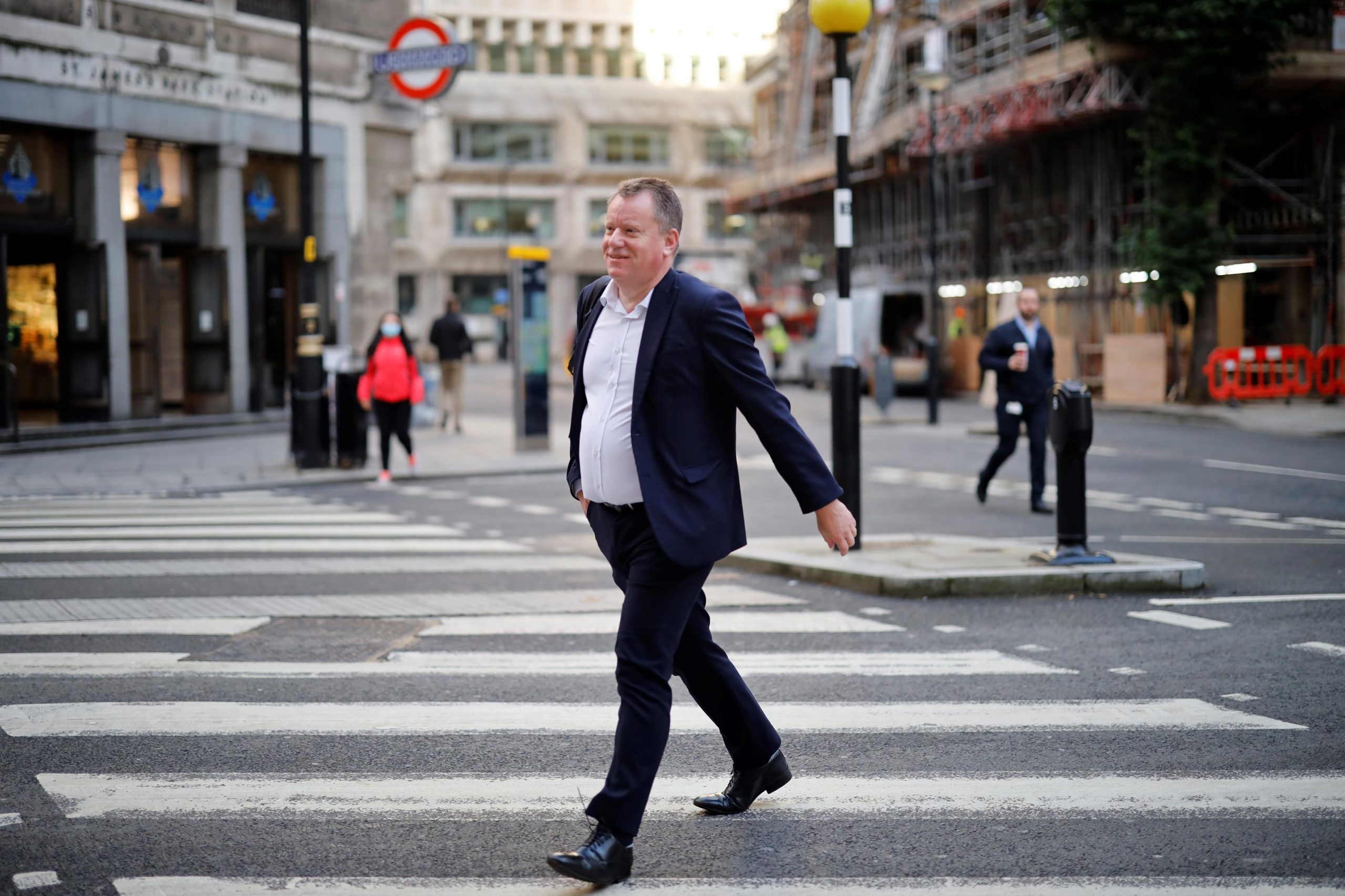 MAN IN THE MIDDLE: David Frost in central London at the height of negotiations on a post-Brexit trade deal with the EU, in October 2020.