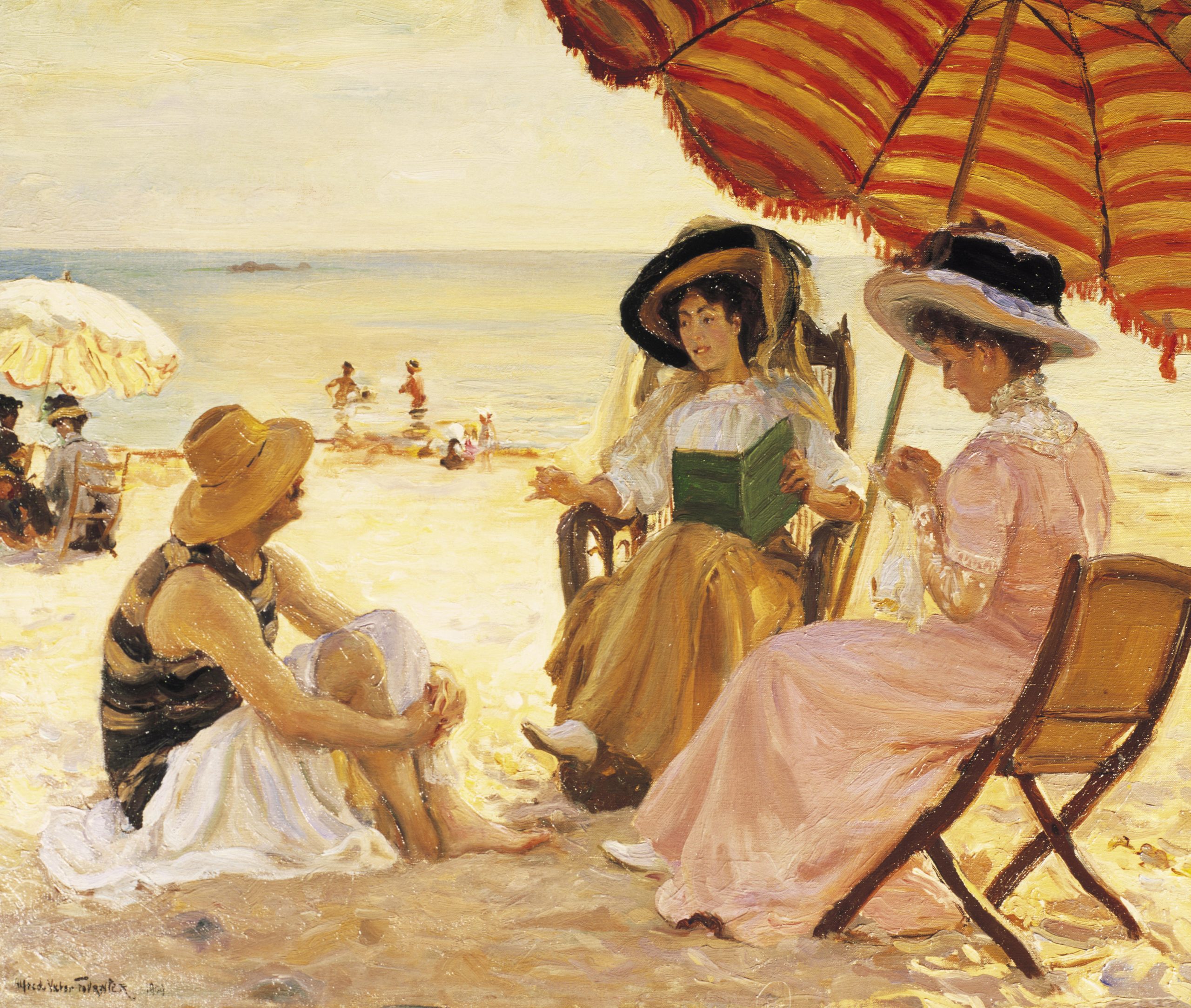 La Plage, from 1900, by artist Alfred-Victor Fournier.