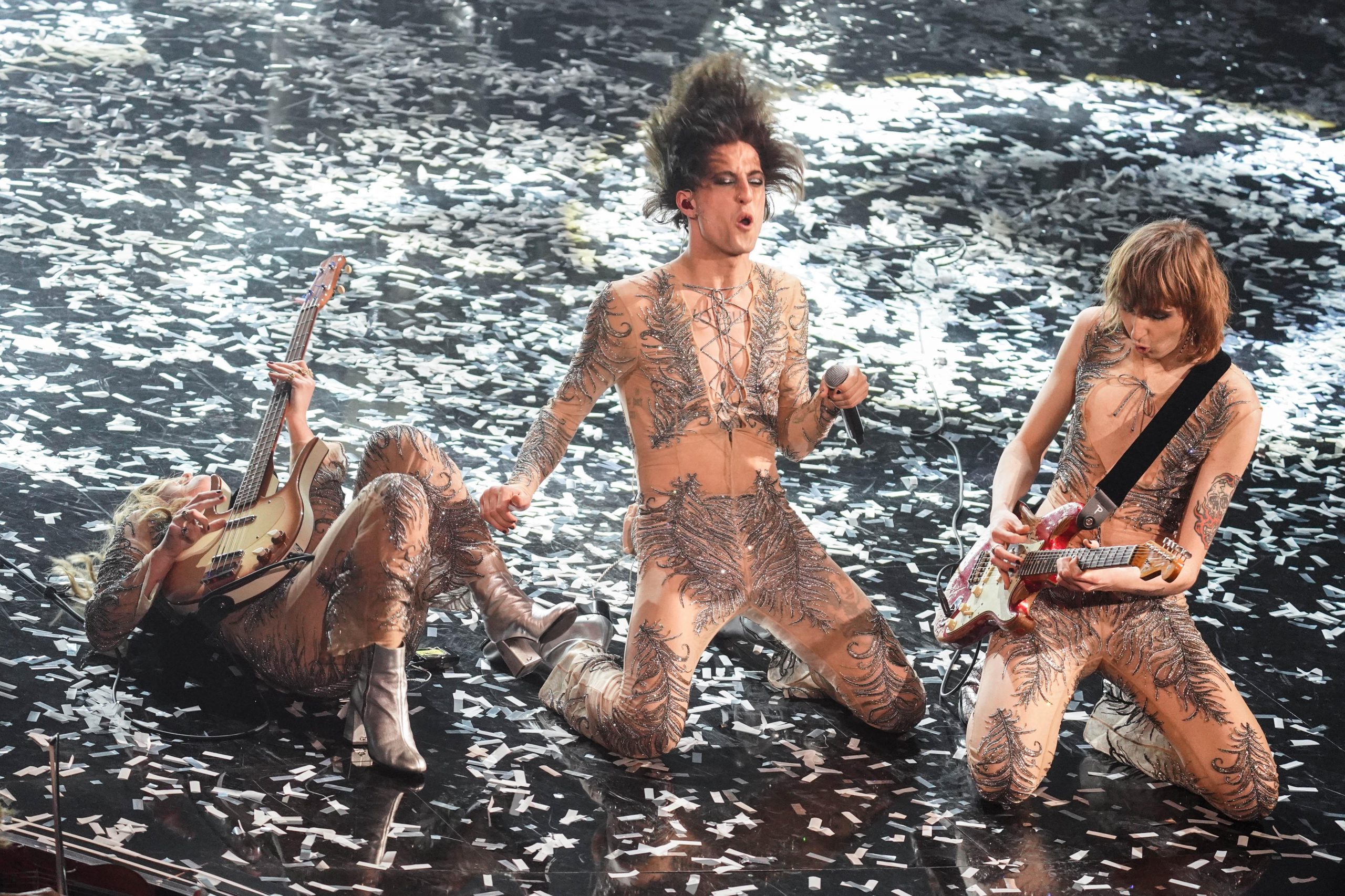 Maneskin, in typically restrained mood Photo: Marco Piraccini/Archivio Marco Piraccini/Mondadori Portfolio via Getty Images