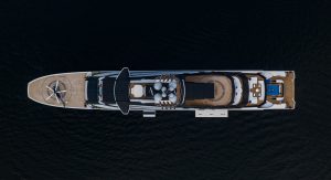 The £450m superyacht Nord, built by the Lurssen boatyard in Bremen, Germany, and owned by Alexei Mordashov
