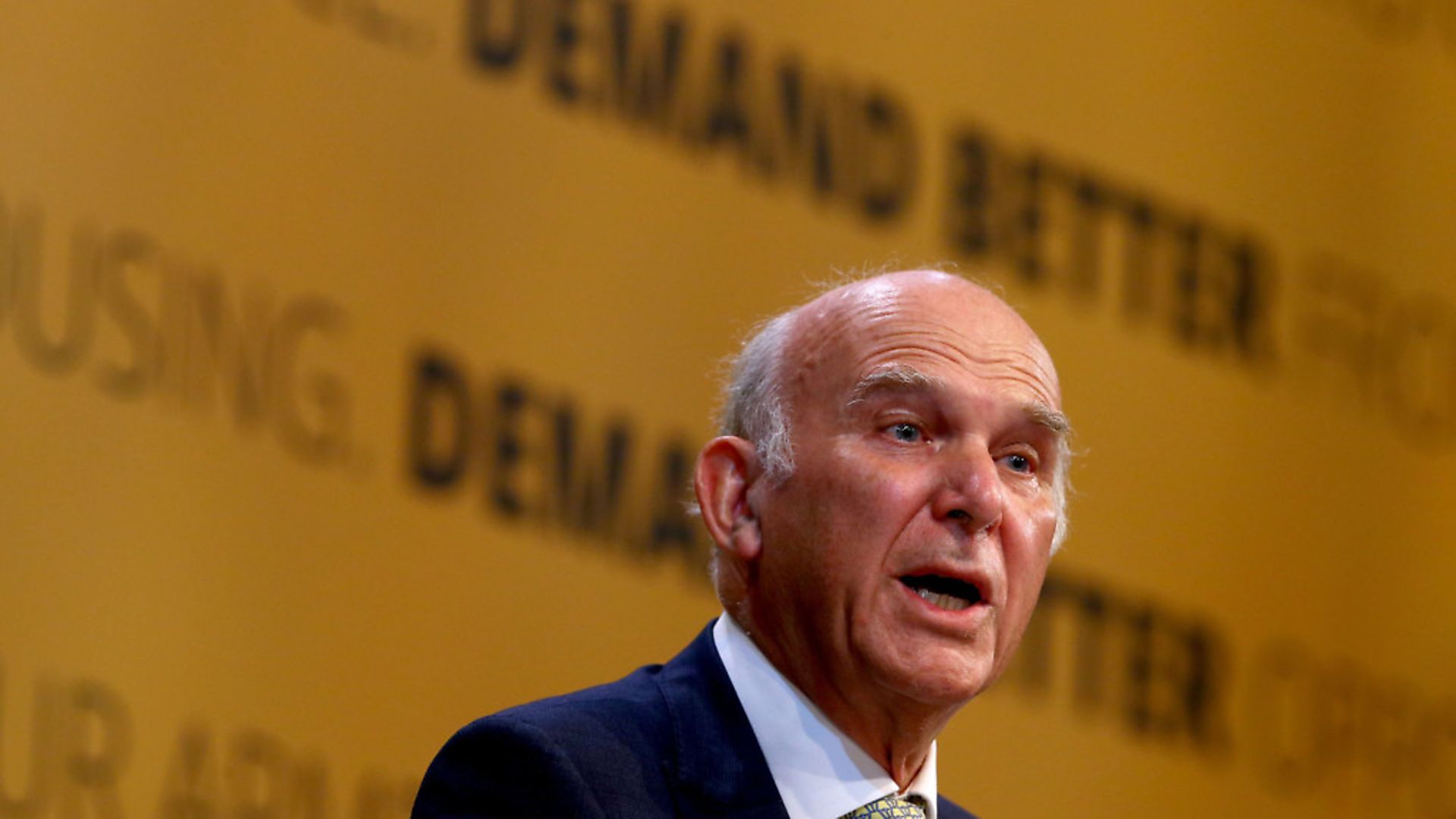 Liberal Democrats Leader Sir Vince Cable delivers his speech at the Liberal Democrats Autumn Conference at the Brighton Centre in Brighton
Photo: PA / Gareth Fuller - Credit: PA Wire/PA Images