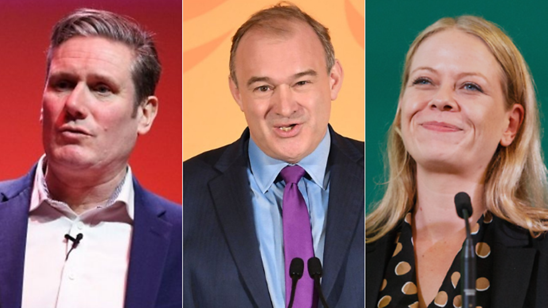 Keir Starmer, Ed Davey, and Sian Berry - Credit: Archant