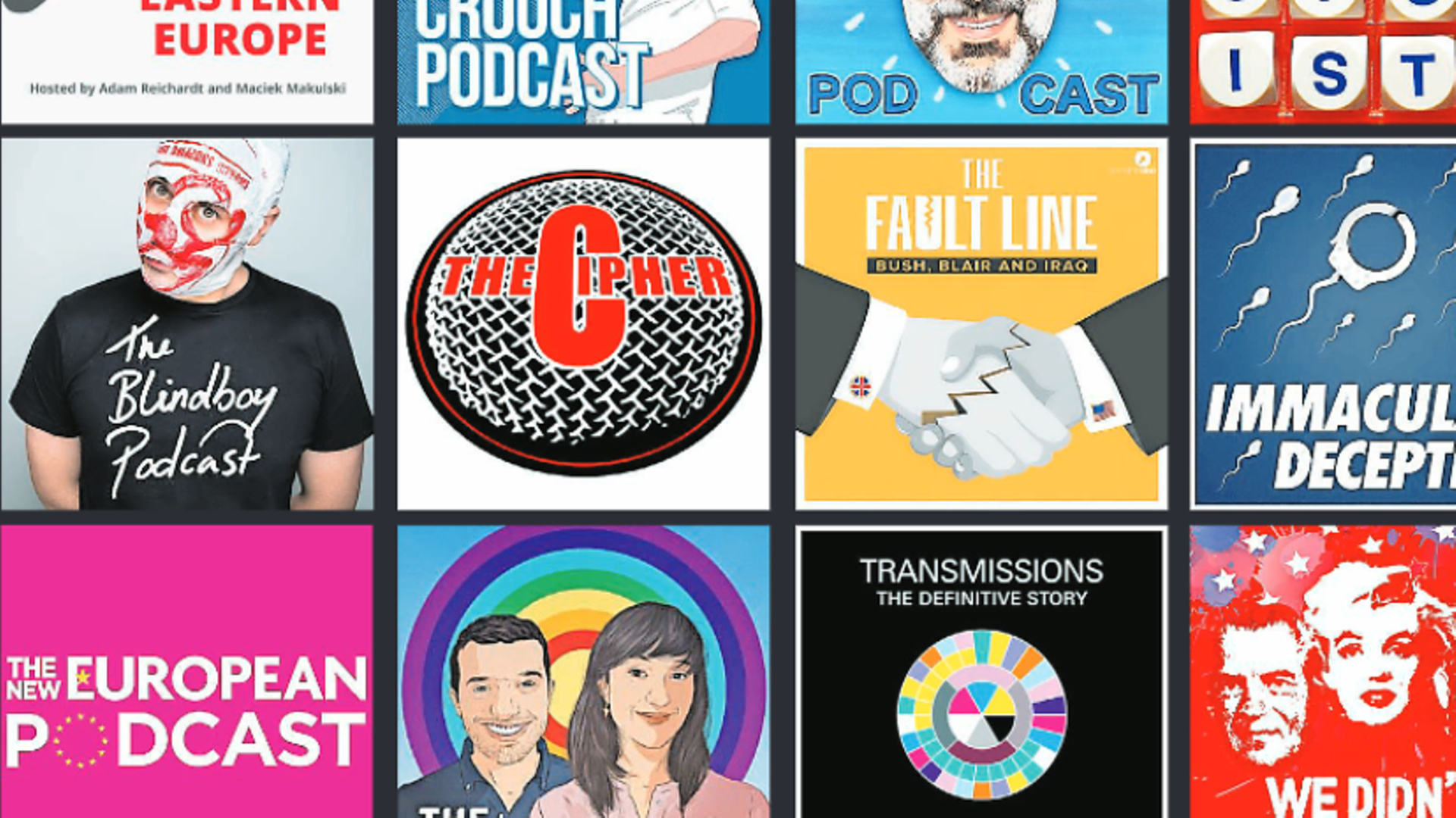 Some of the podcasts featured in our list of the 50 greatest podcasts - Credit: The New European