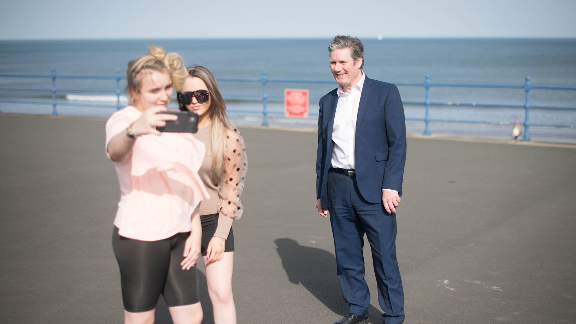 Labour Party leader Sir Keir Starmer meets locals during campaigning for the Hartlepool by-election - Credit: Getty Images