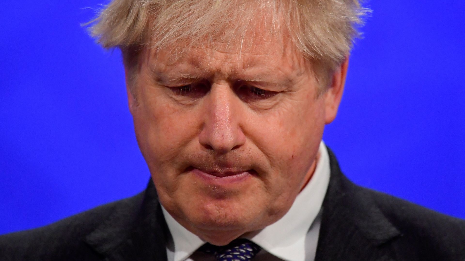 Prime minister Boris Johnson during a media briefing in Downing Street, London - Credit: PA