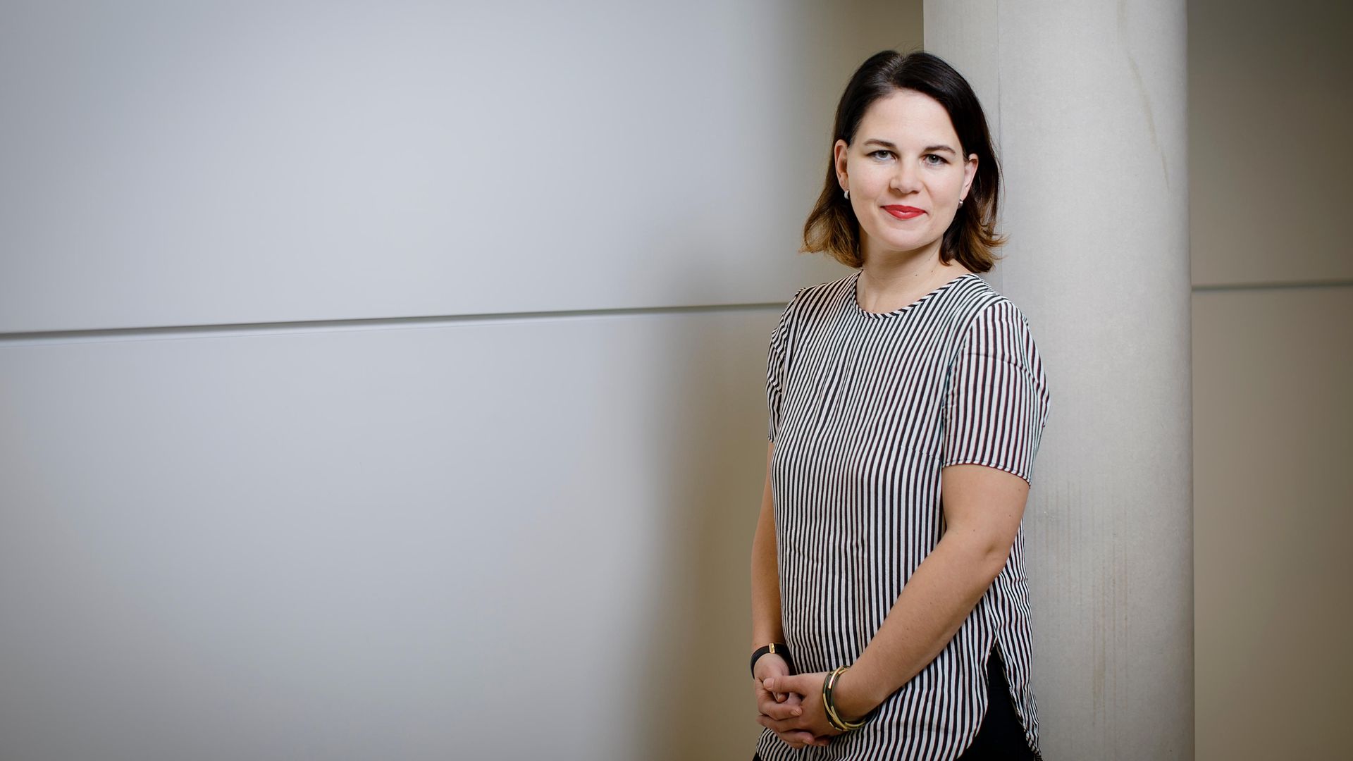 Annalena Baerbock, the German Greens candidate for chancellor, and a graduate of LSE - Credit: Photothek via Getty Images