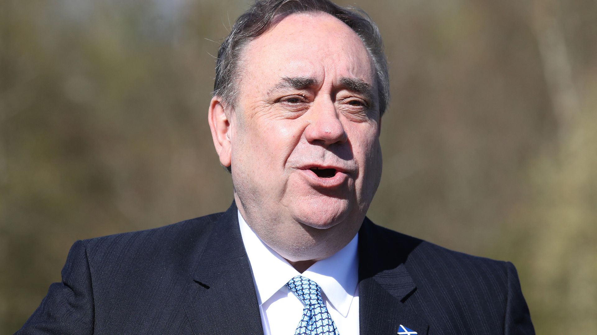ALBA Party leader Alex Salmond at their party manifesto launch at the Falkirk Wheel in Falkirk - Credit: PA