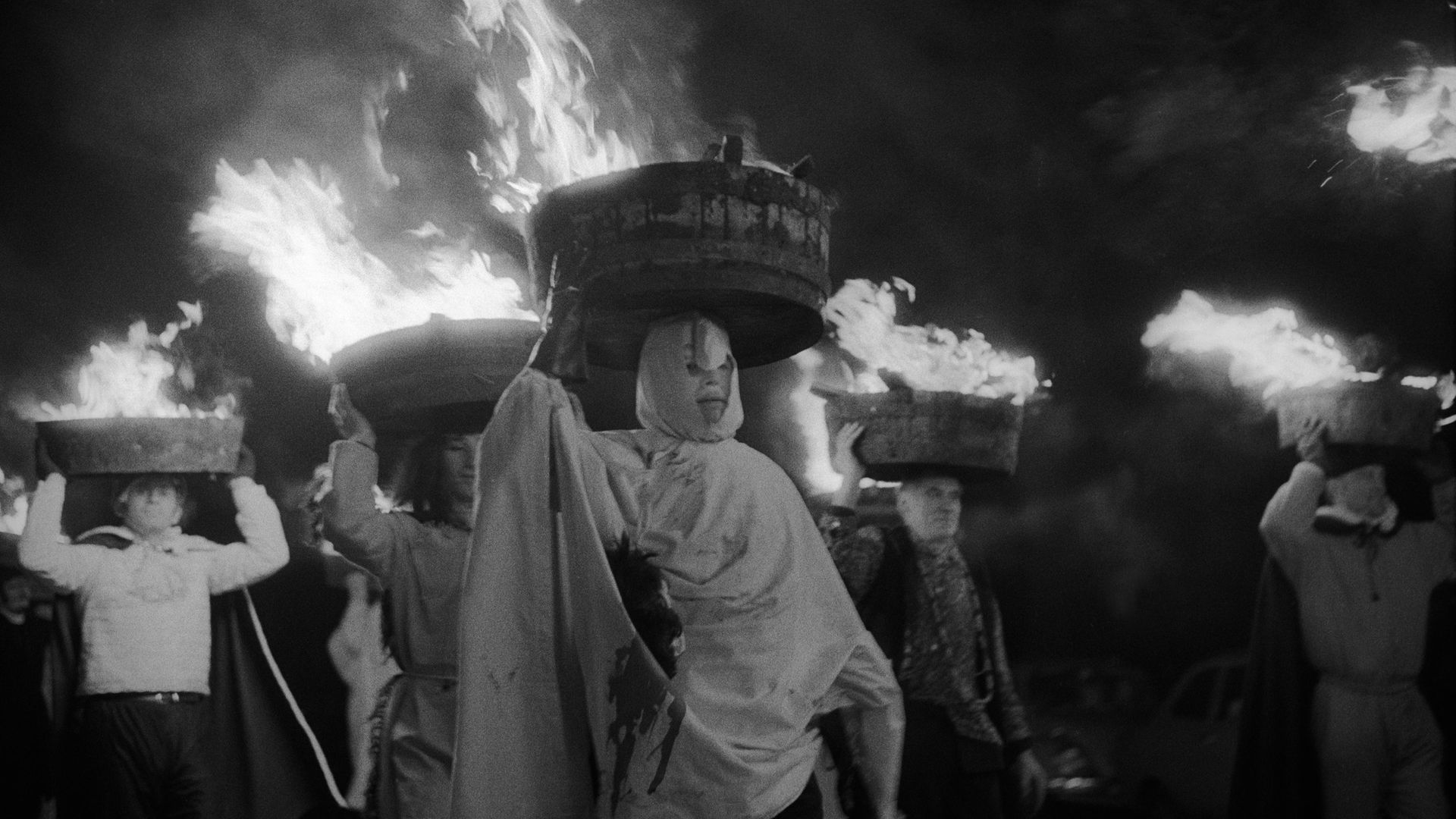 Allendale Tar Barrel Parade, Northumberland, December 31, 1972 - Credit: Homer Sykes