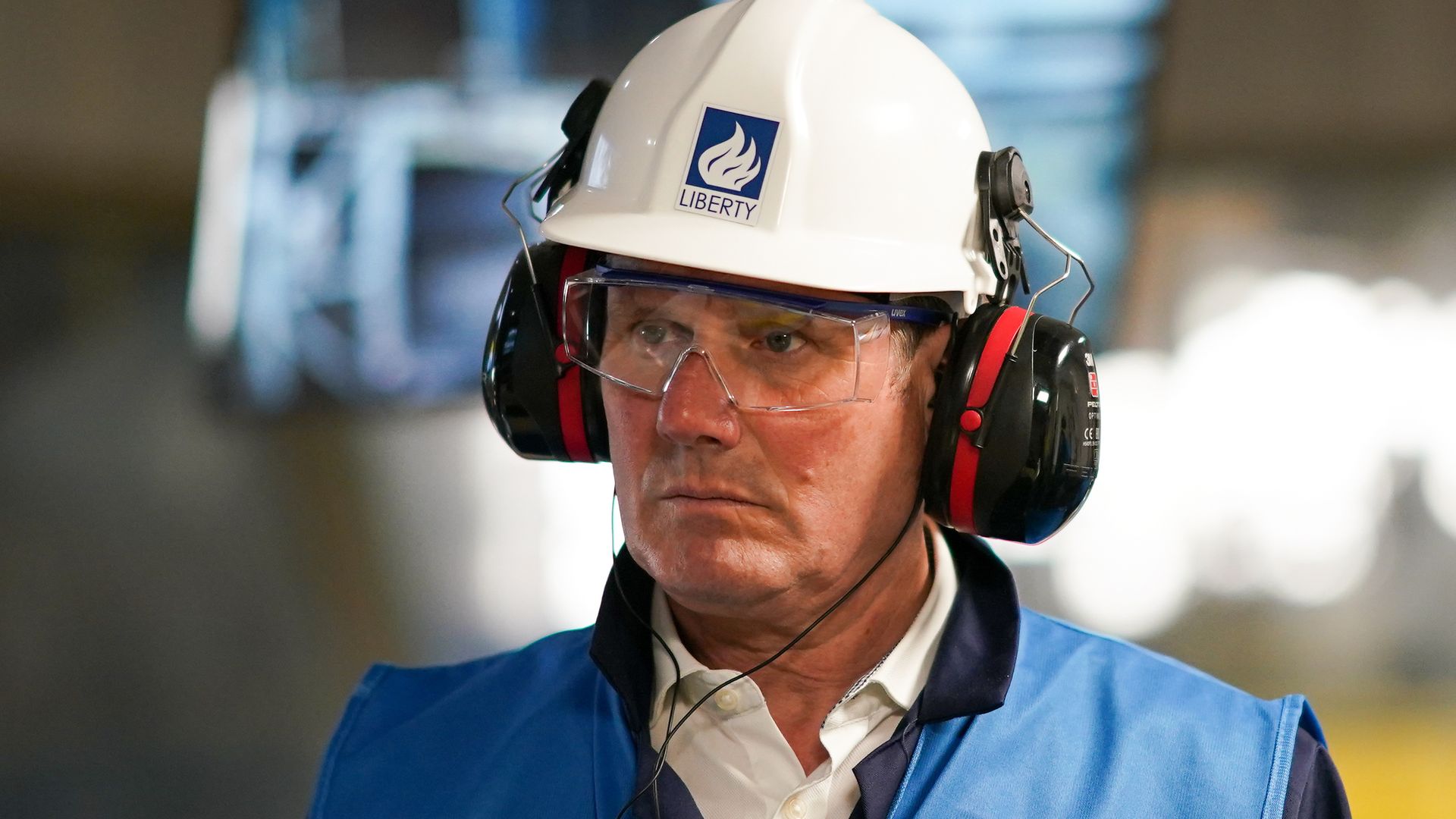 Labour leader Keir Starmer during a visit to the Liberty Steel Mill in Hartlepool - Credit: PA