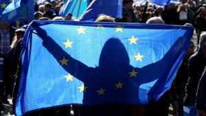 European flags symbolising freedom of movement. Photo: PA Images