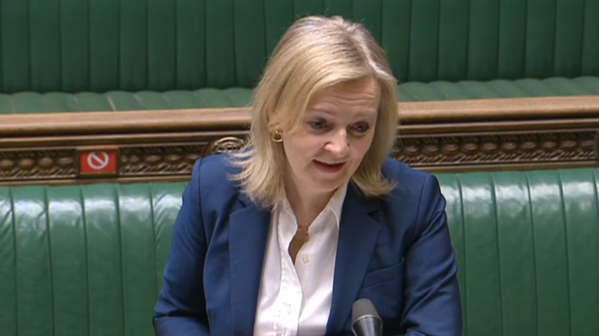 Liz Truss in the House of Commons - Credit: Parliament Live