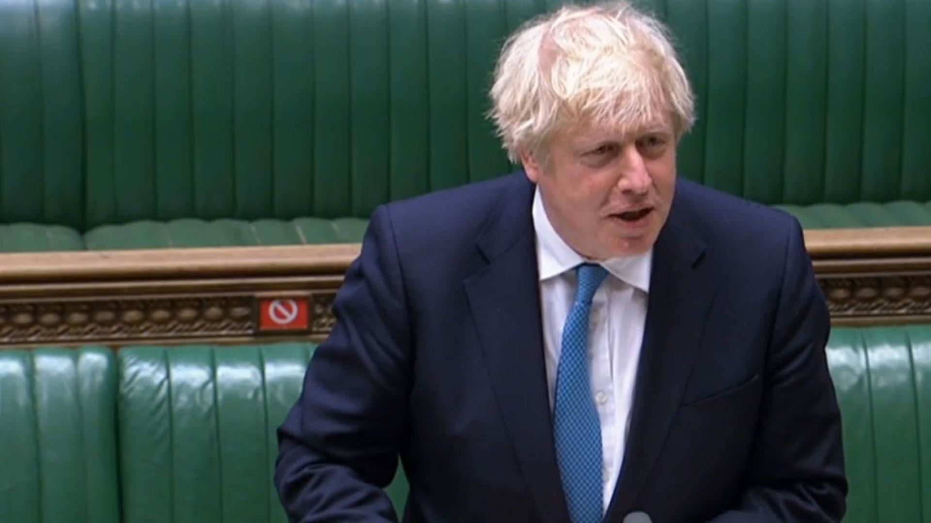 Boris Johnson in the House of Commons - Credit: Parliament Live