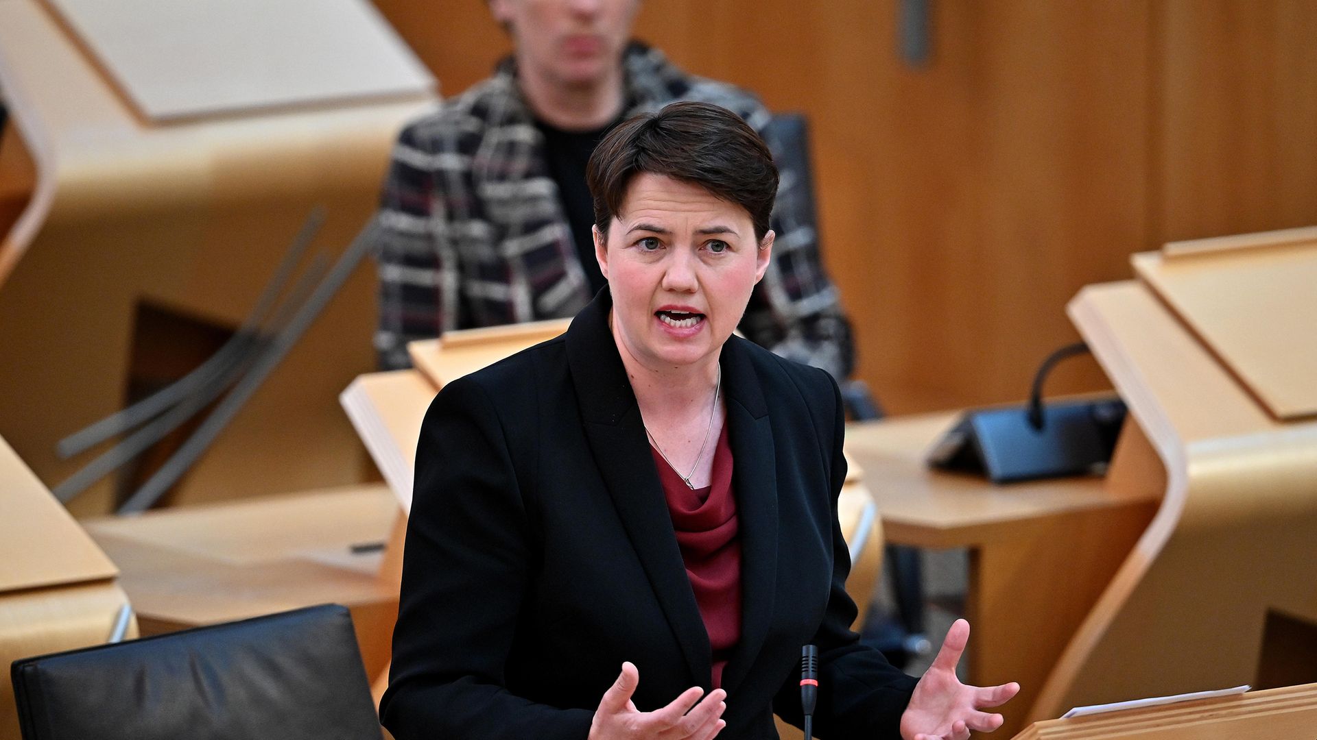 Ruth Davidson branded the government's voter ID proposals as 'total b*****ks' - Credit: PA