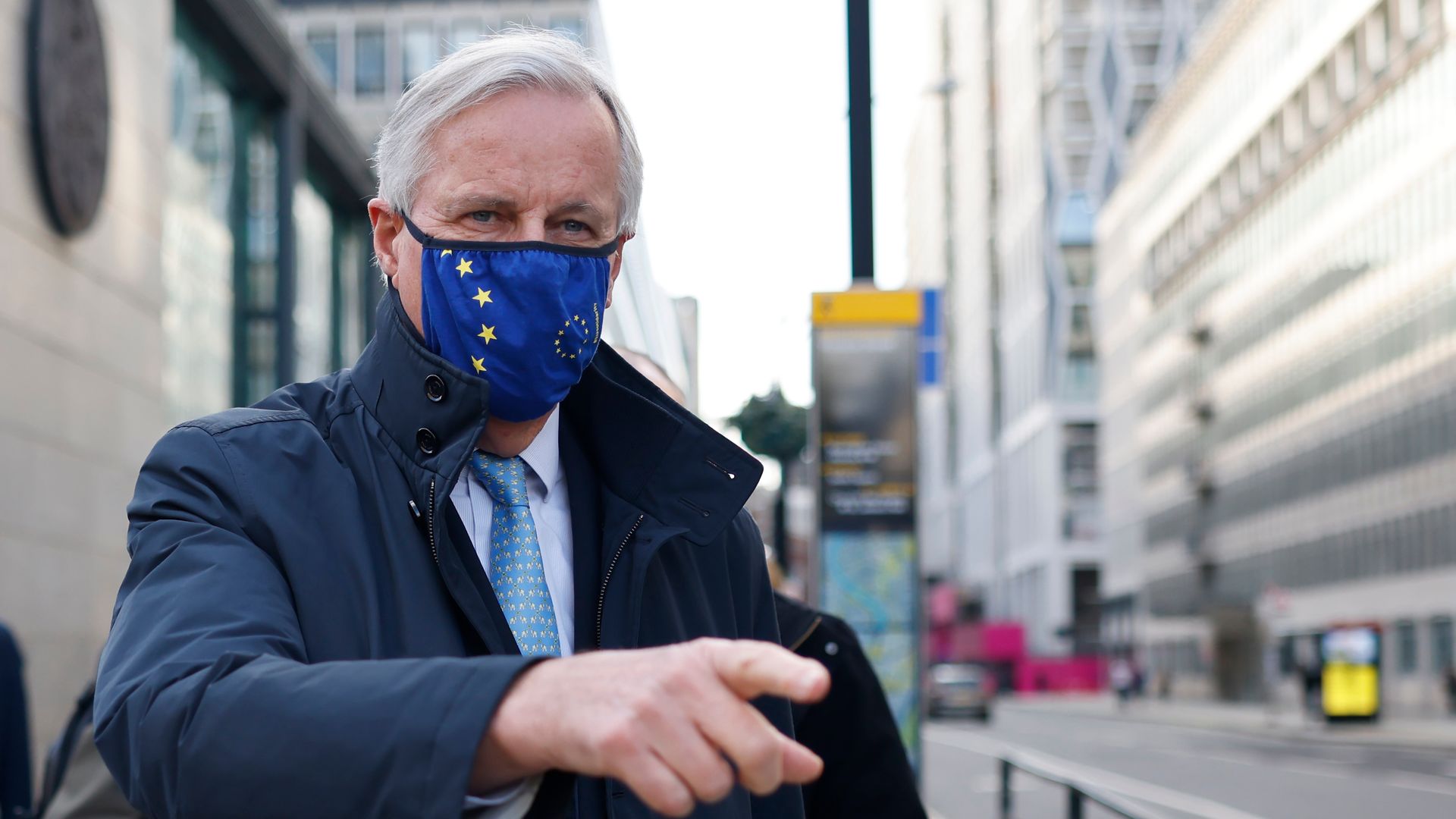 Michel Barnier in London for talks before the Brexit deal was reached - Credit: AFP via Getty Images