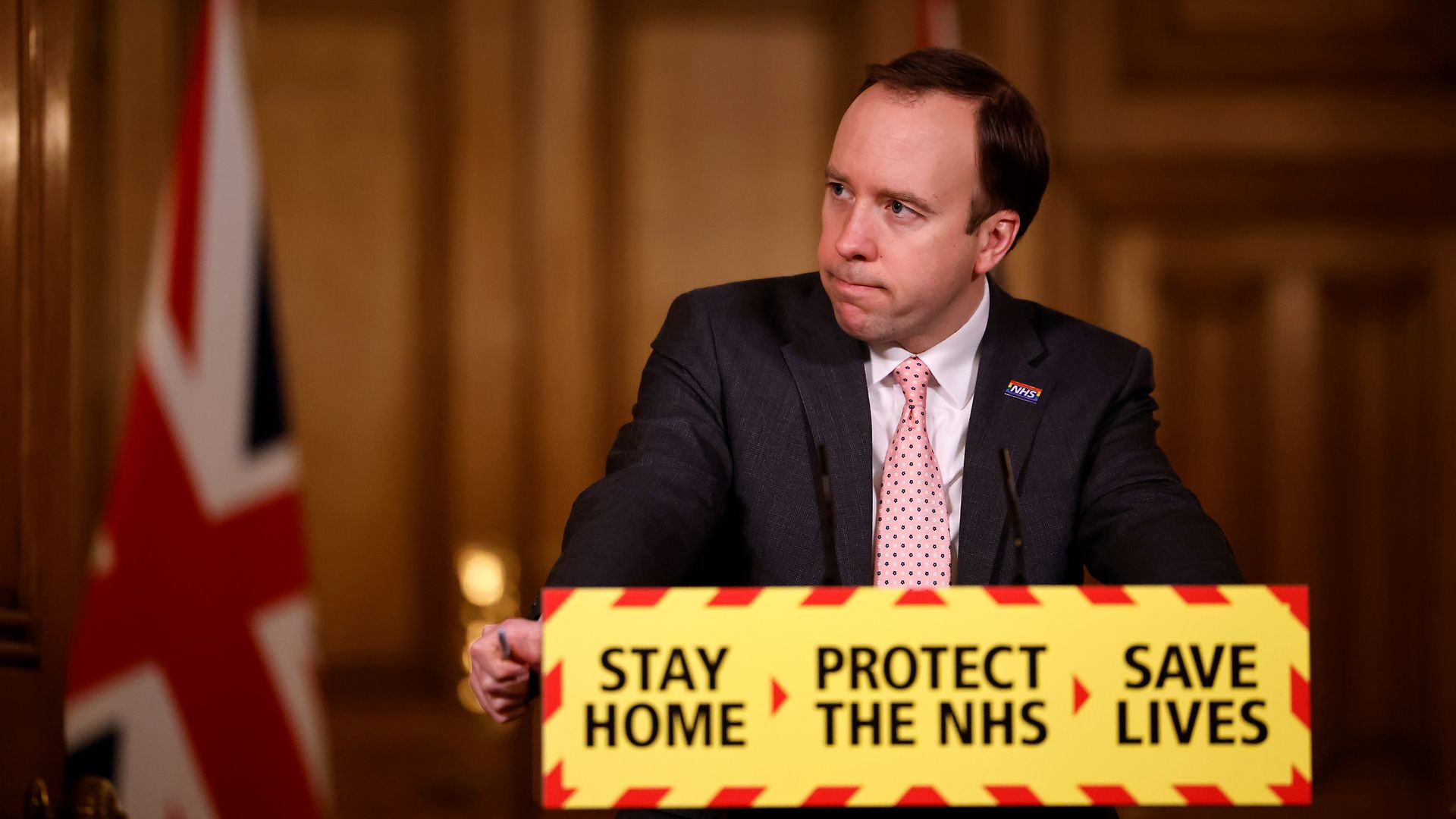 Health secretary Matt Hancock during a media briefing in Downing Street - Credit: PA