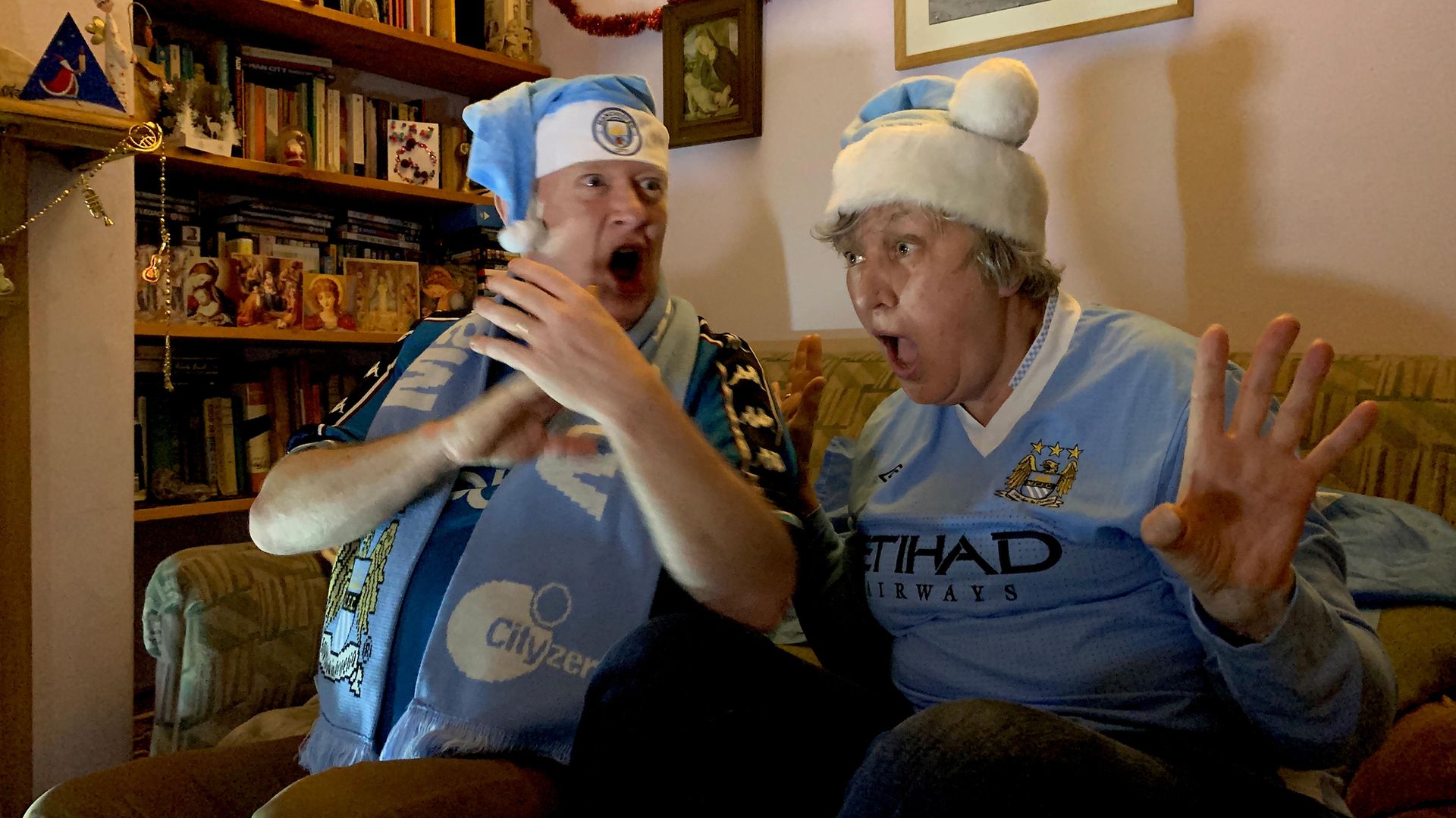 Manchester City fans in Didsbury watch their match against Southampton, December 19 - Credit: Stuart Roy Clarke