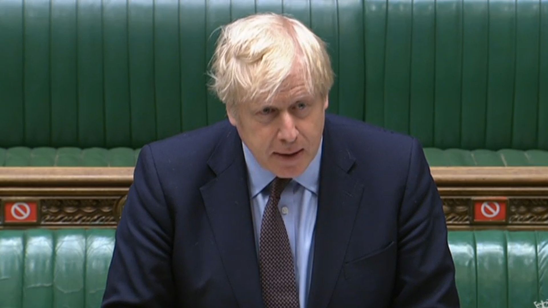 Prime minister Boris Johnson speaks during Prime Minister's Questions in the House of Commons, London - Credit: PA