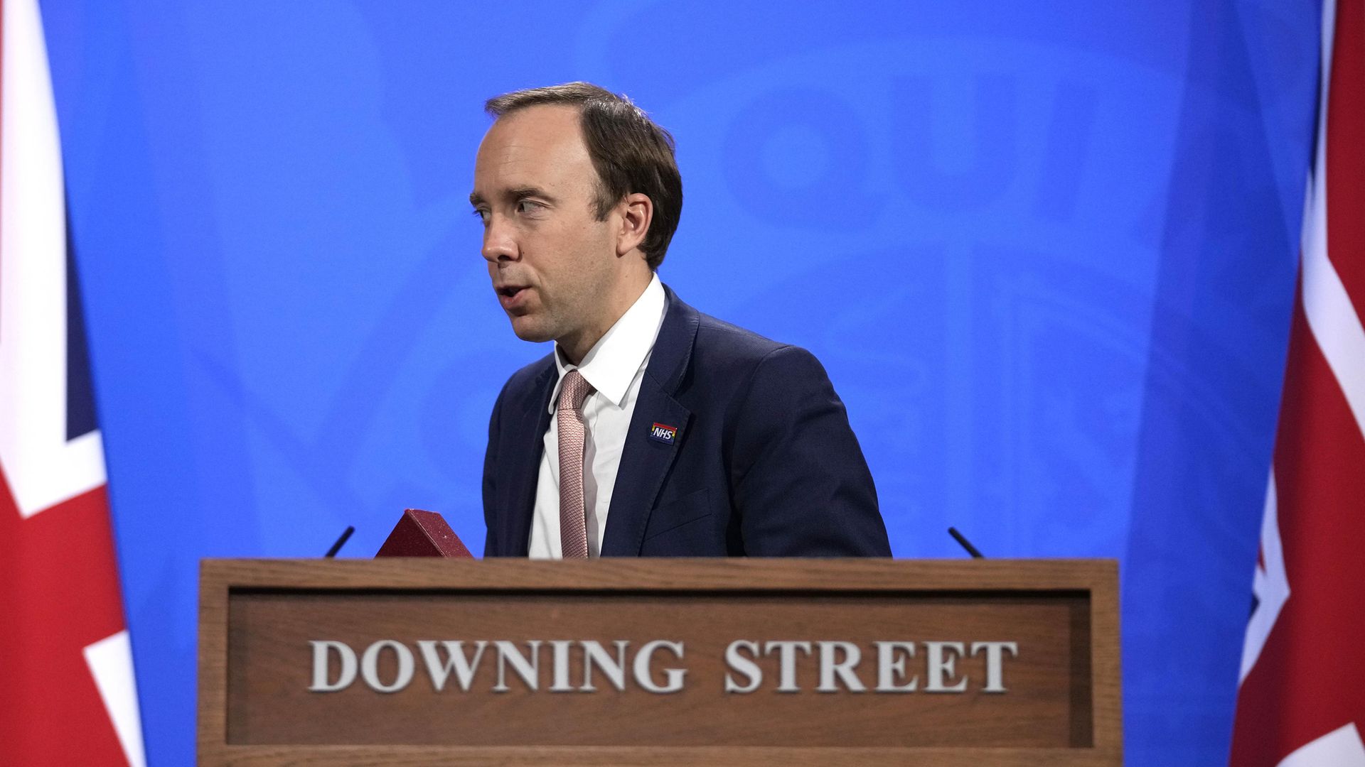 Health Secretary Matt Hancock leaves following a media briefing in Downing Street - Credit: PA