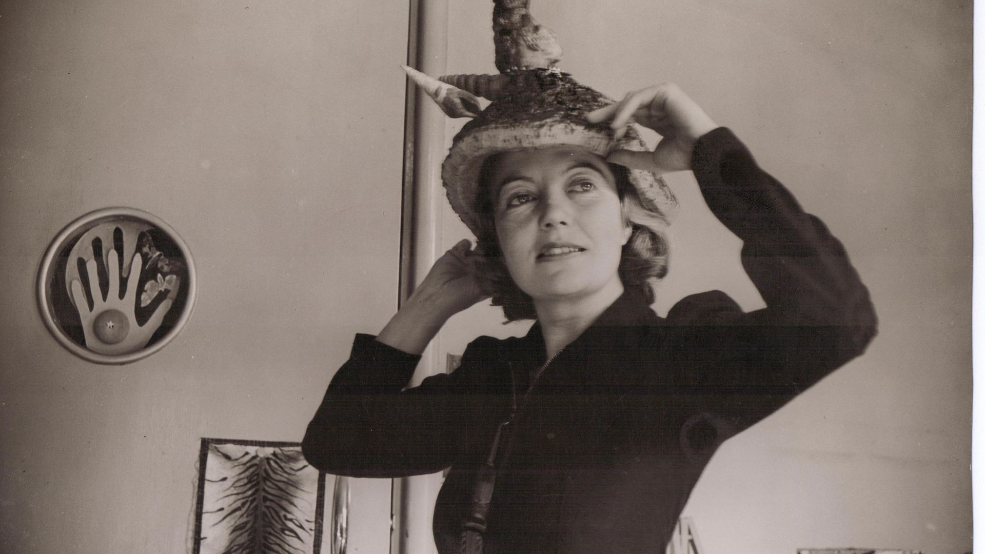 Eileen Agar wearing her Bouillabaisse hat ©Estate of Eileen Agar/Bridgeman Images - Credit: Whitechapel Gallery