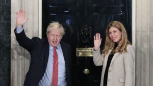 Boris Johnson and his wife Carrie - Credit: PA