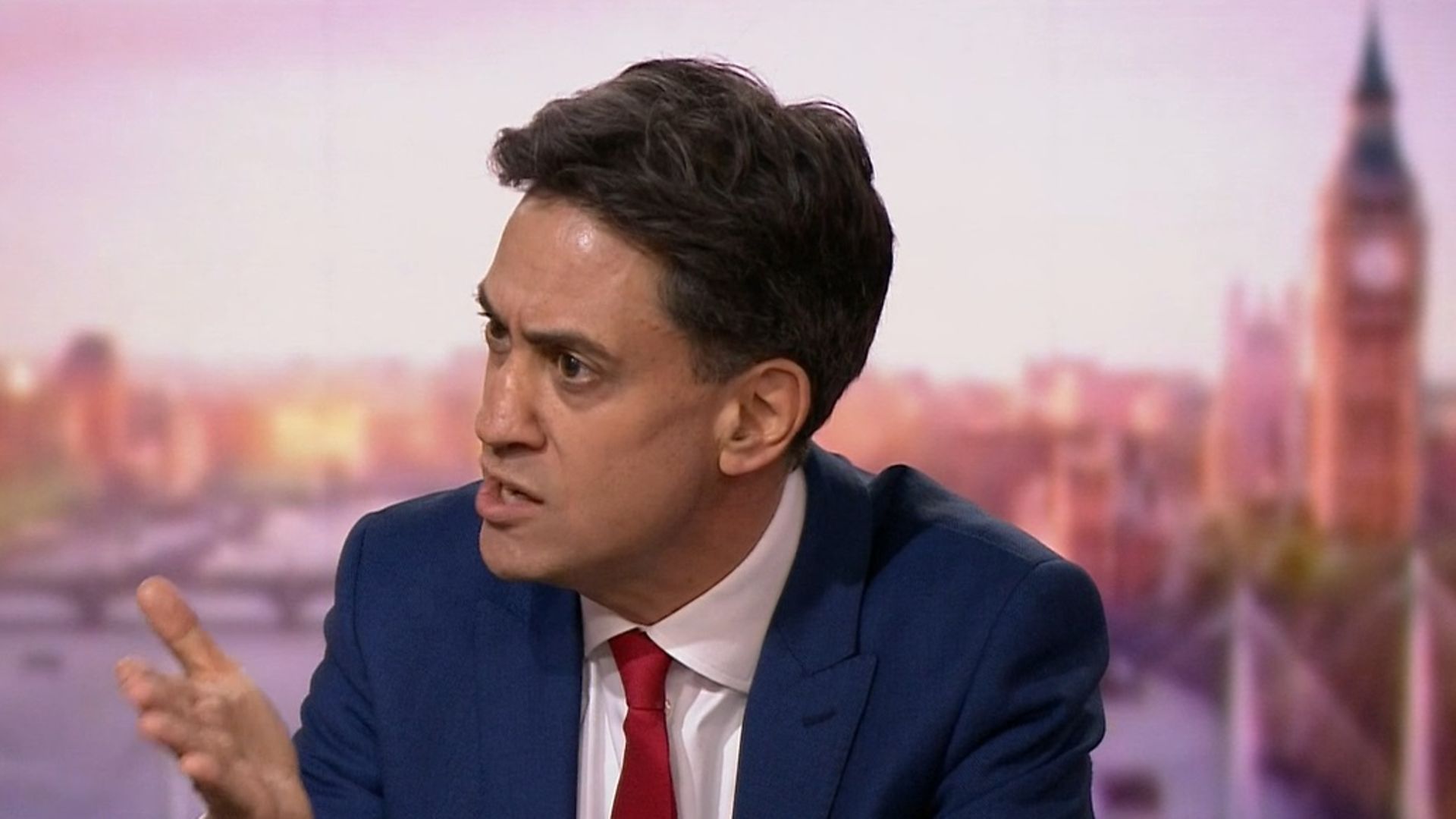 Ed Miliband appears on The Andrew Marr Show - Credit: BBC