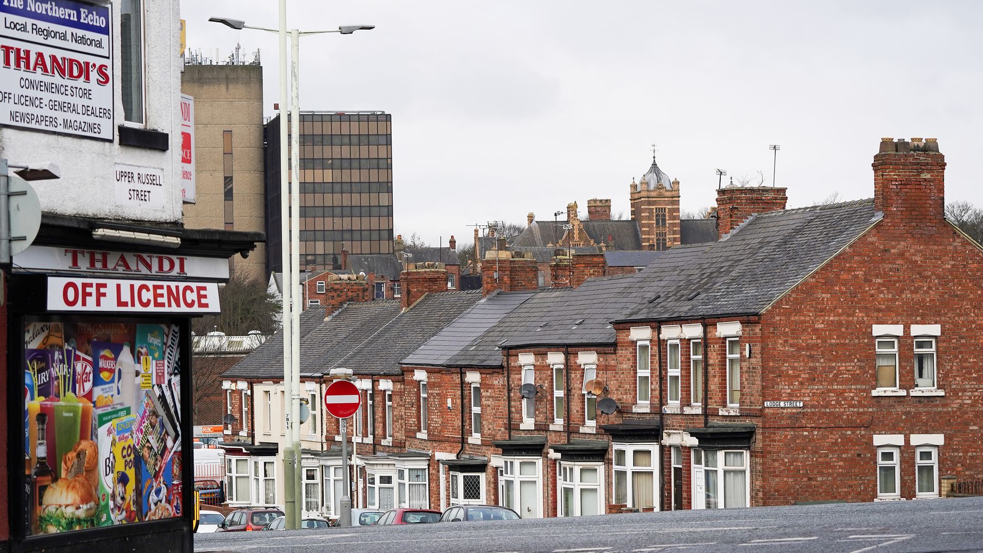 Not on the level: a hill in Darlington, where the Treasury is opening a new site as part of the government's 'levelling-up' agenda - Credit: Getty Images