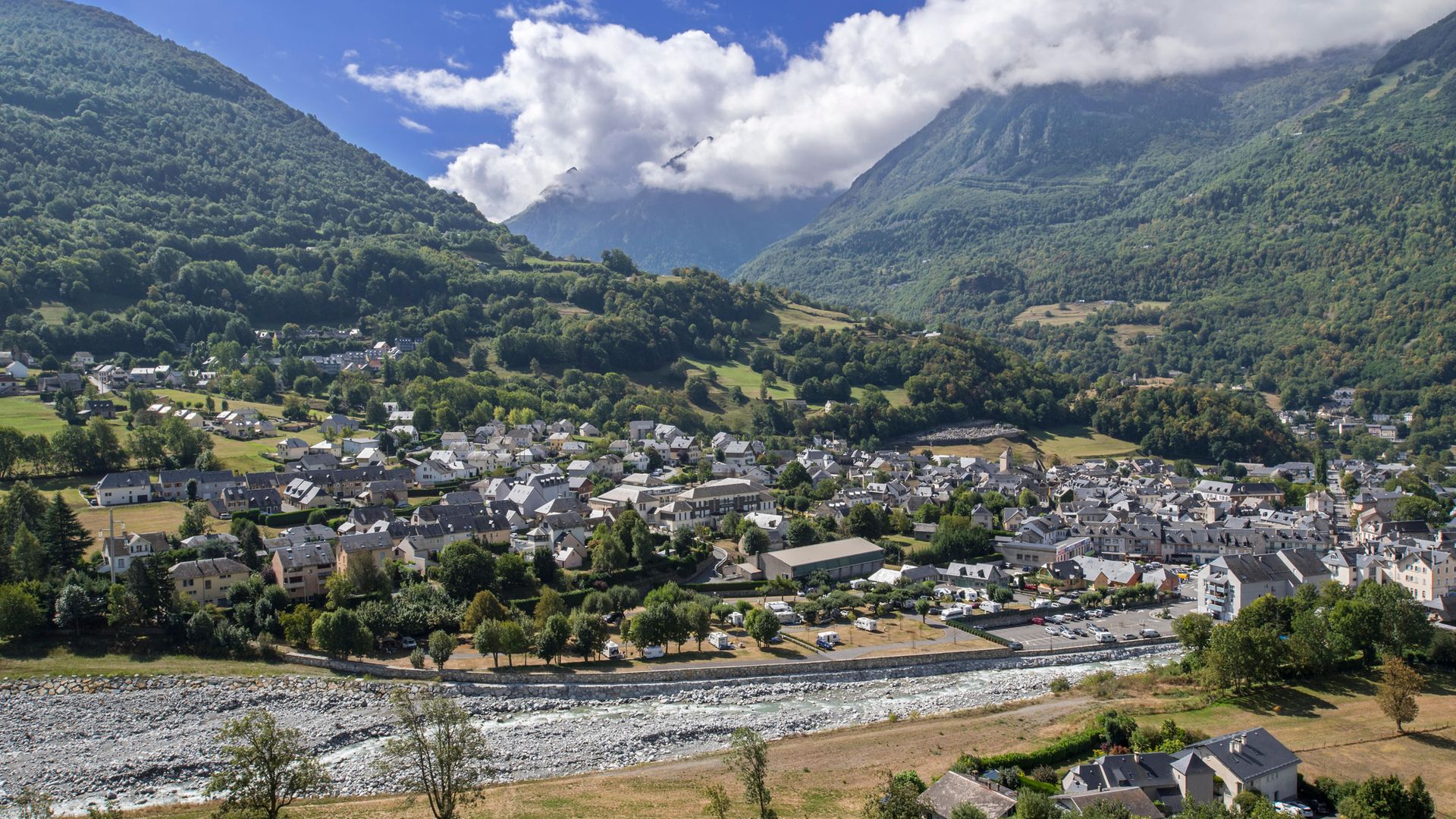 The village of Luz-Saint-Sauveur in the Hautes-Pyrenees, France; People Like Them is set in a similar mountain community - Credit: Universal Images Group via Getty