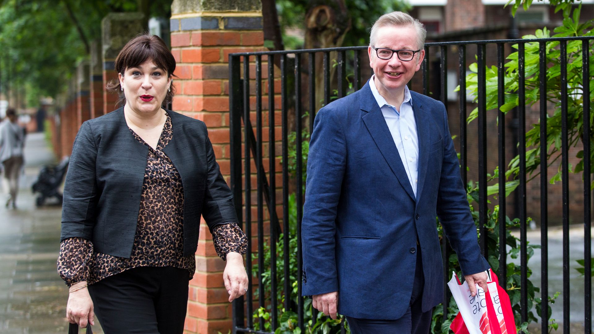 Michael Gove and Sarah Vine, seen in June 2016 - on their way to vote in the Brexit referendum - Credit: Getty Images