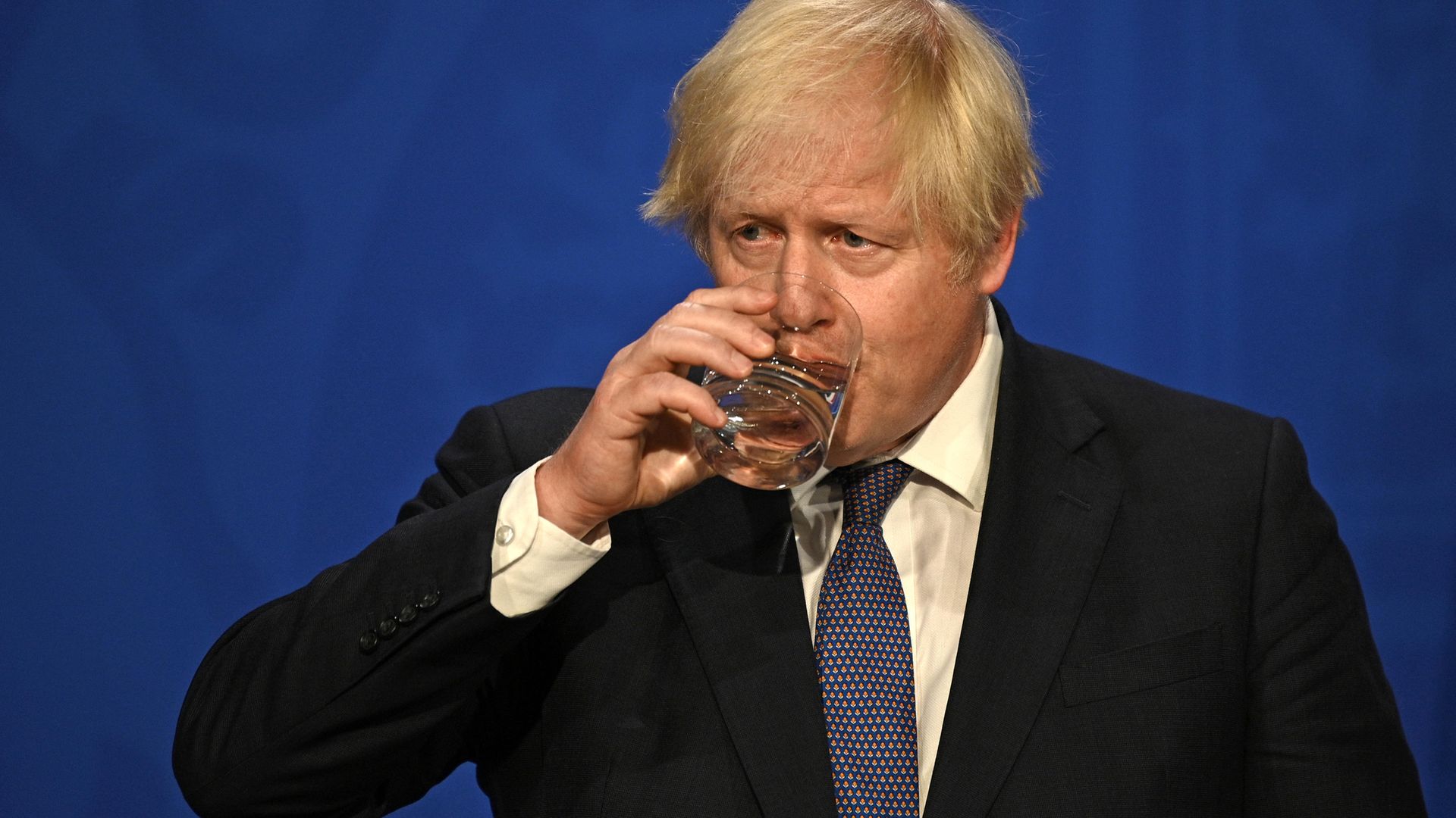 Prime Minister Boris Johnson during a media briefing in Downing Street, London, on Coronavirus . Credit: PA