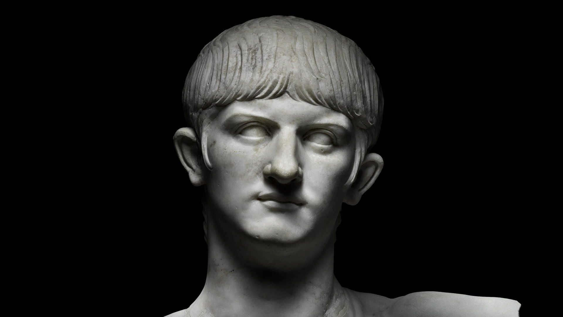 Marble bust of Nero. Italy, around AD 55. Photo by Francesco Piras. With permission of the Ministero per i Beni e le Attività Culturali e per il Turismo ̶ Museo Archeologico Nazionale di Cagliari.