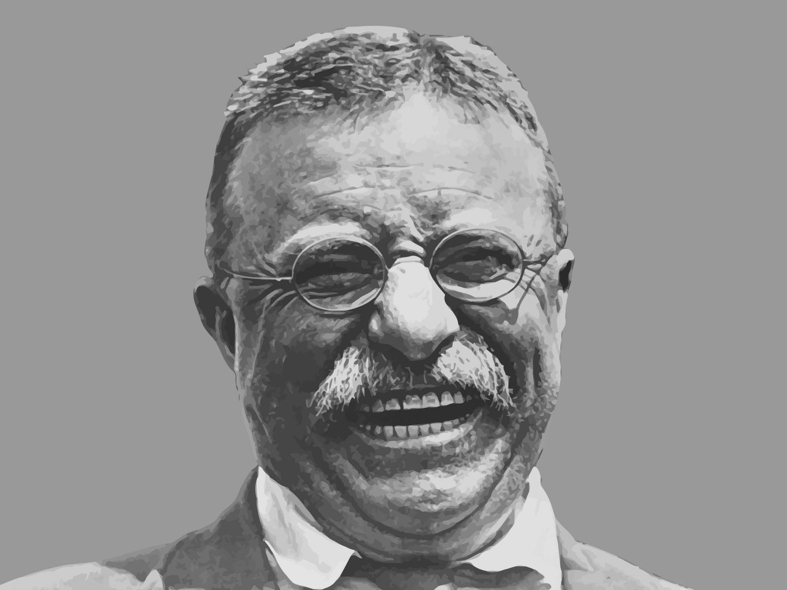Theodore Roosevelt smiling - he is credited with formulating the Big Stick Ideology. Photo: John Parrot/Getty Images/Stocktrek Images