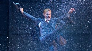 Despite spectacular effects,
Adam Cooper can’t recapture
the magic of Gene Kelly and
Stanley Donen’s 1952 film
version of Singin’ in the Rain. Credit: Manuel Harlan