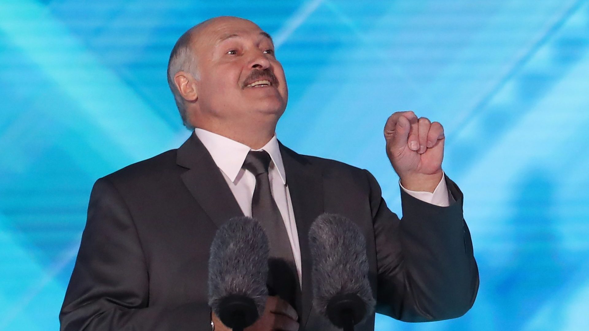 Belarus’ president Alexander Lukashenko – Credit: Natalia Fedosenko/TASS/Getty