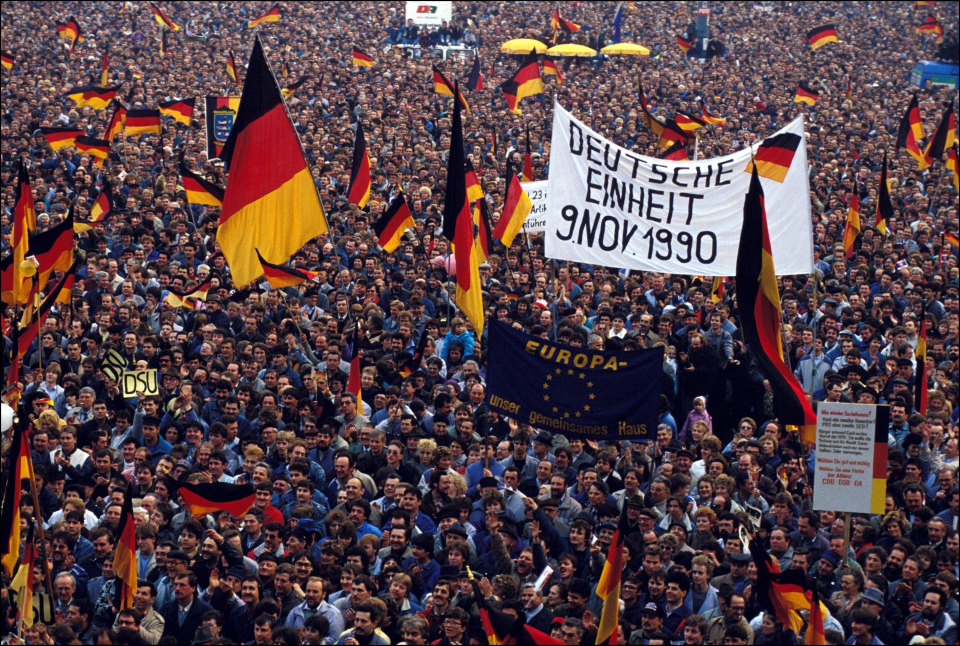 Germany was reunited as a country in 1990. Photograph: Patrick Piel/Getty Images.