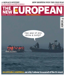 The New European print edition cover, 23 - 29 September