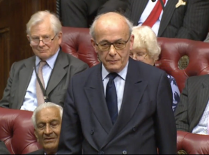 Lord Kerr in the House of Lords. Photograph: Parliament Live.